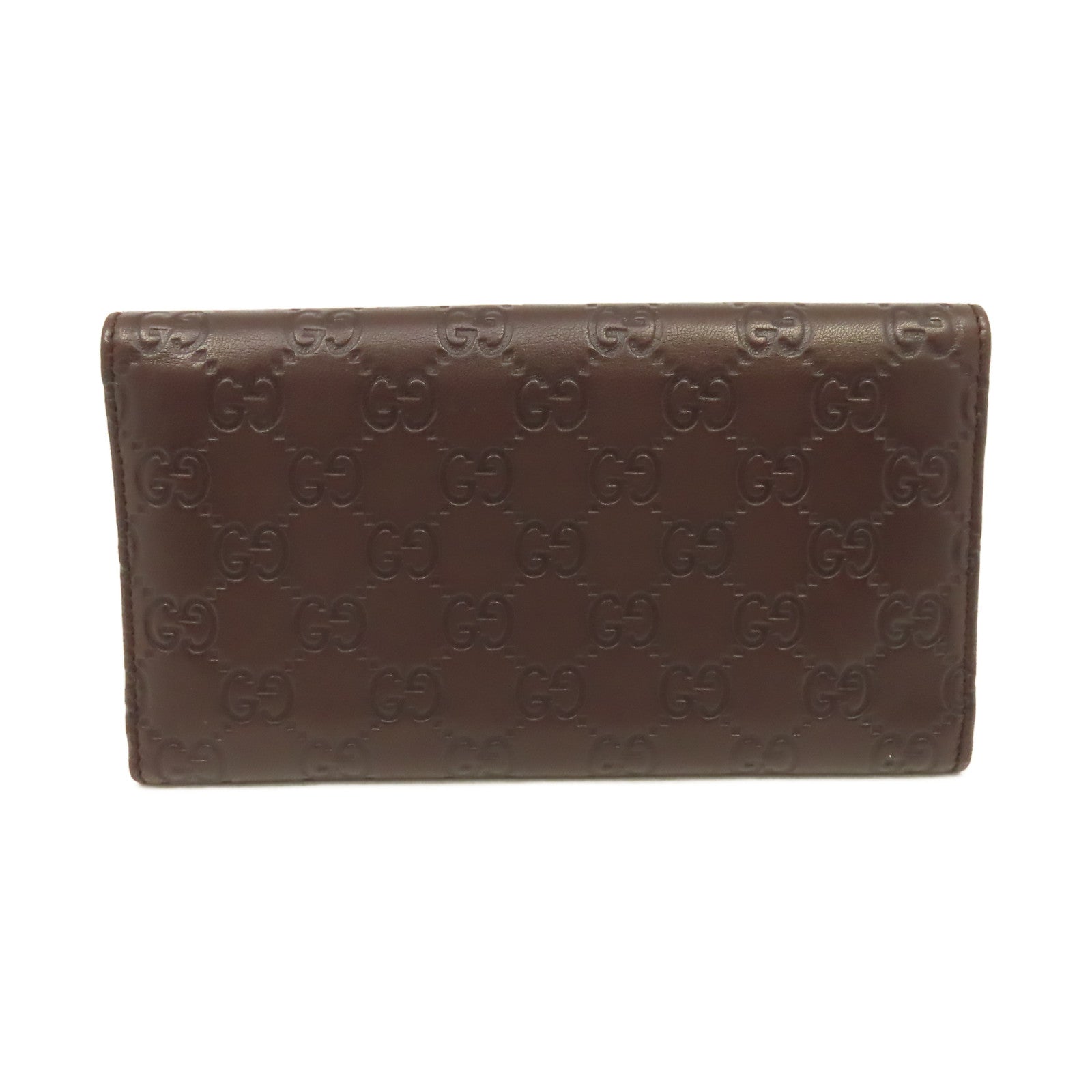 GUCCI 【激減優惠】牛皮皮革Long Wallet長錢包啡色