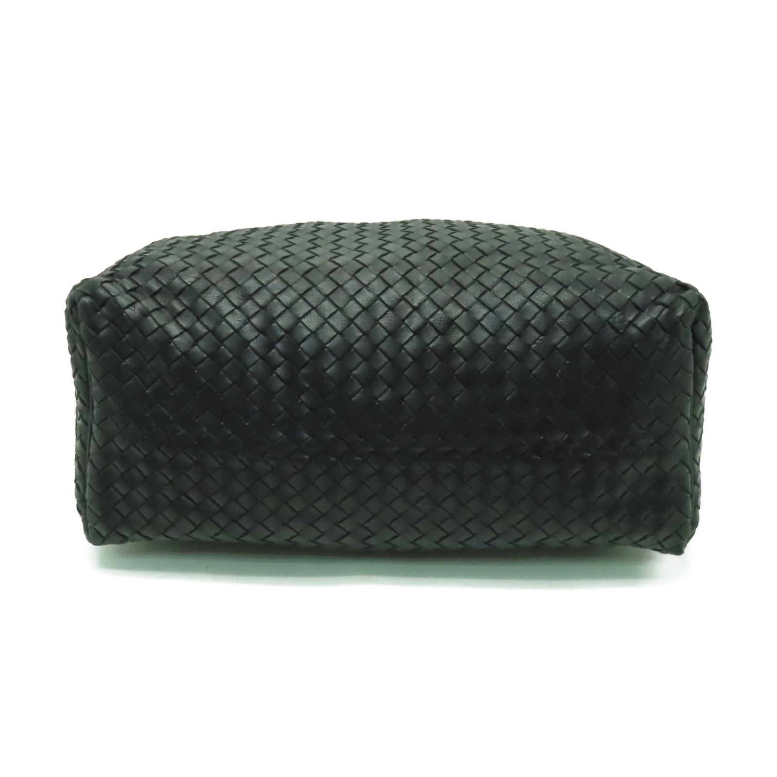 BOTTEGA VENETA 織紋皮革Shoulder Bag金扣肩背袋黒色