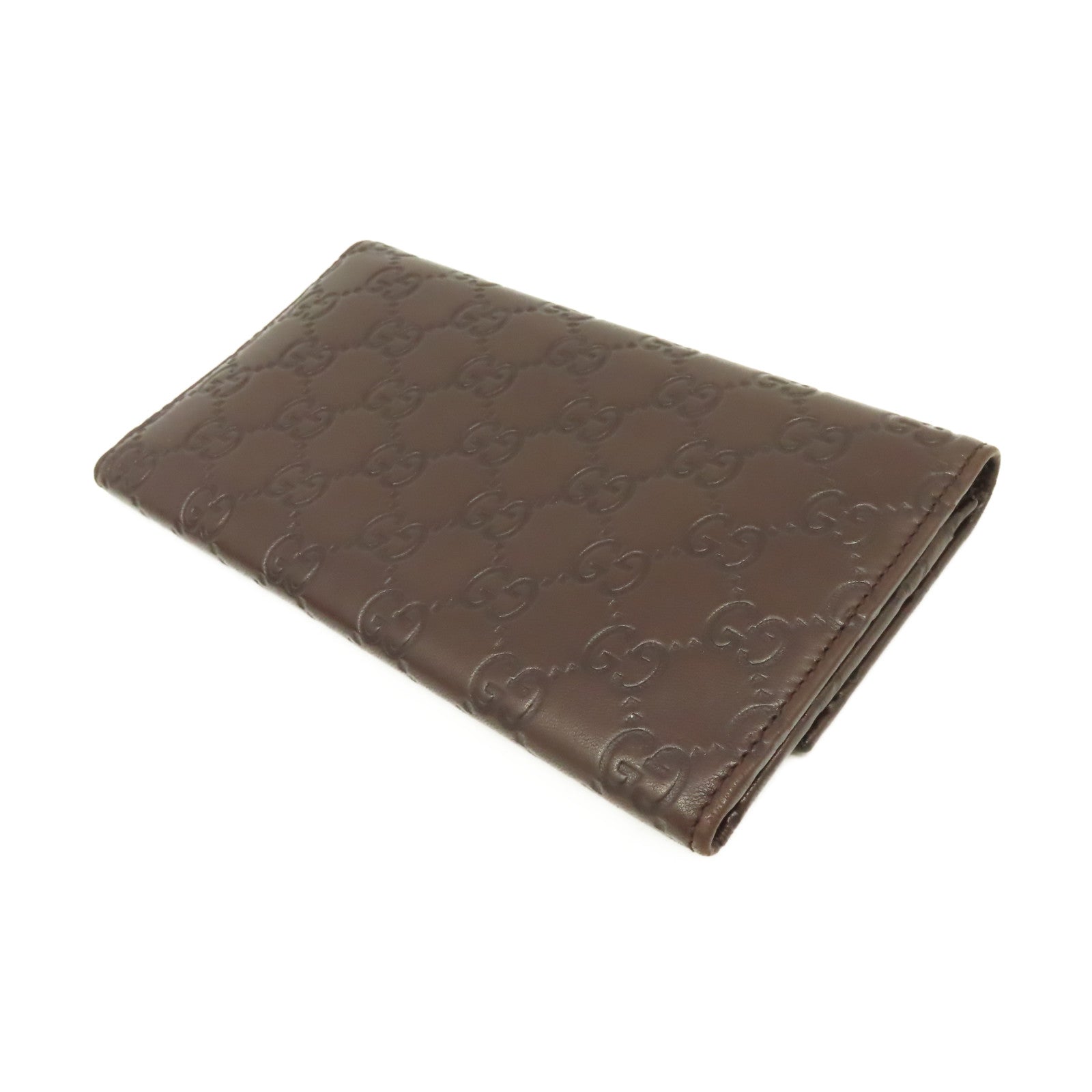 GUCCI 【激減優惠】牛皮皮革Long Wallet長錢包啡色