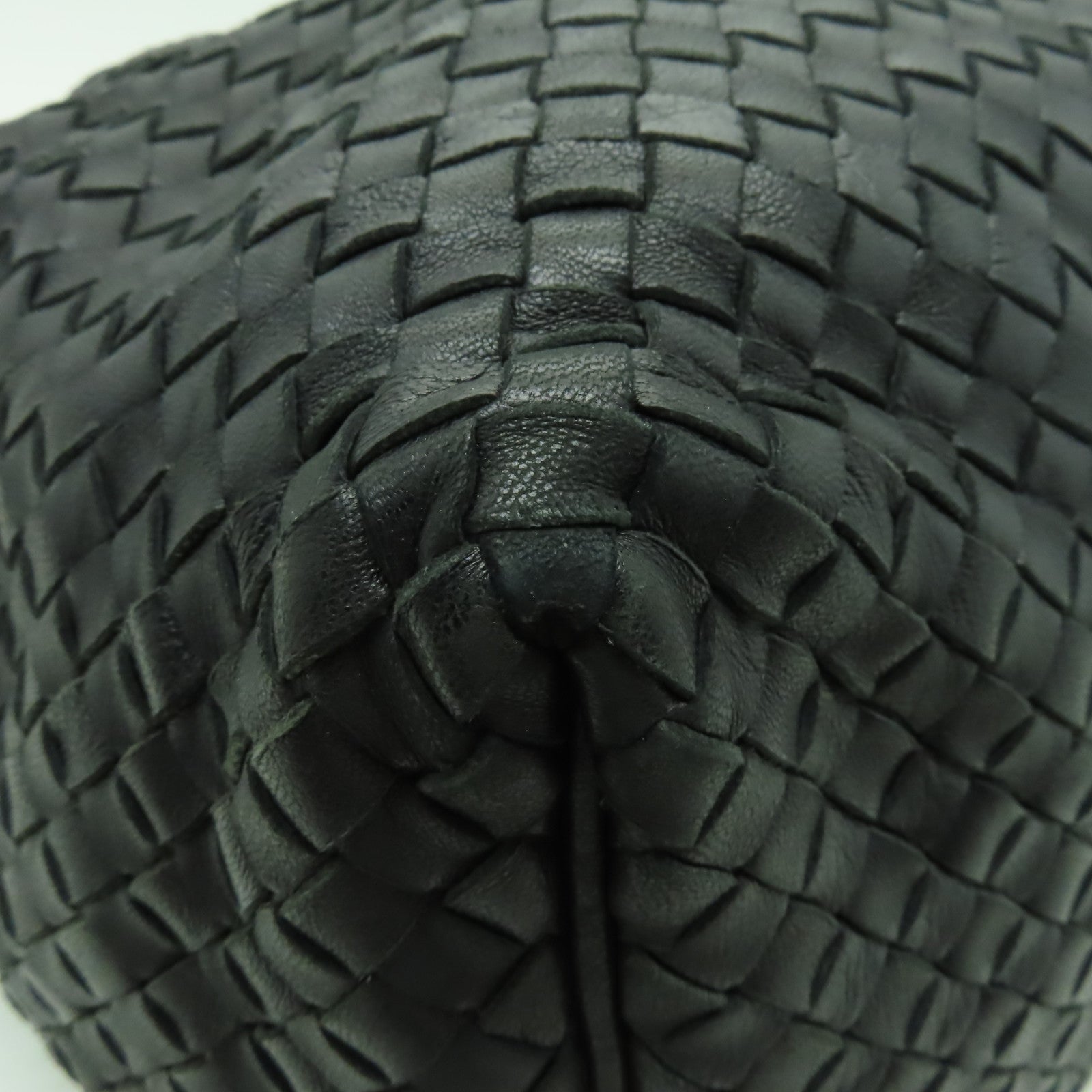 BOTTEGA VENETA 織紋皮革Shoulder Bag金扣肩背袋黒色
