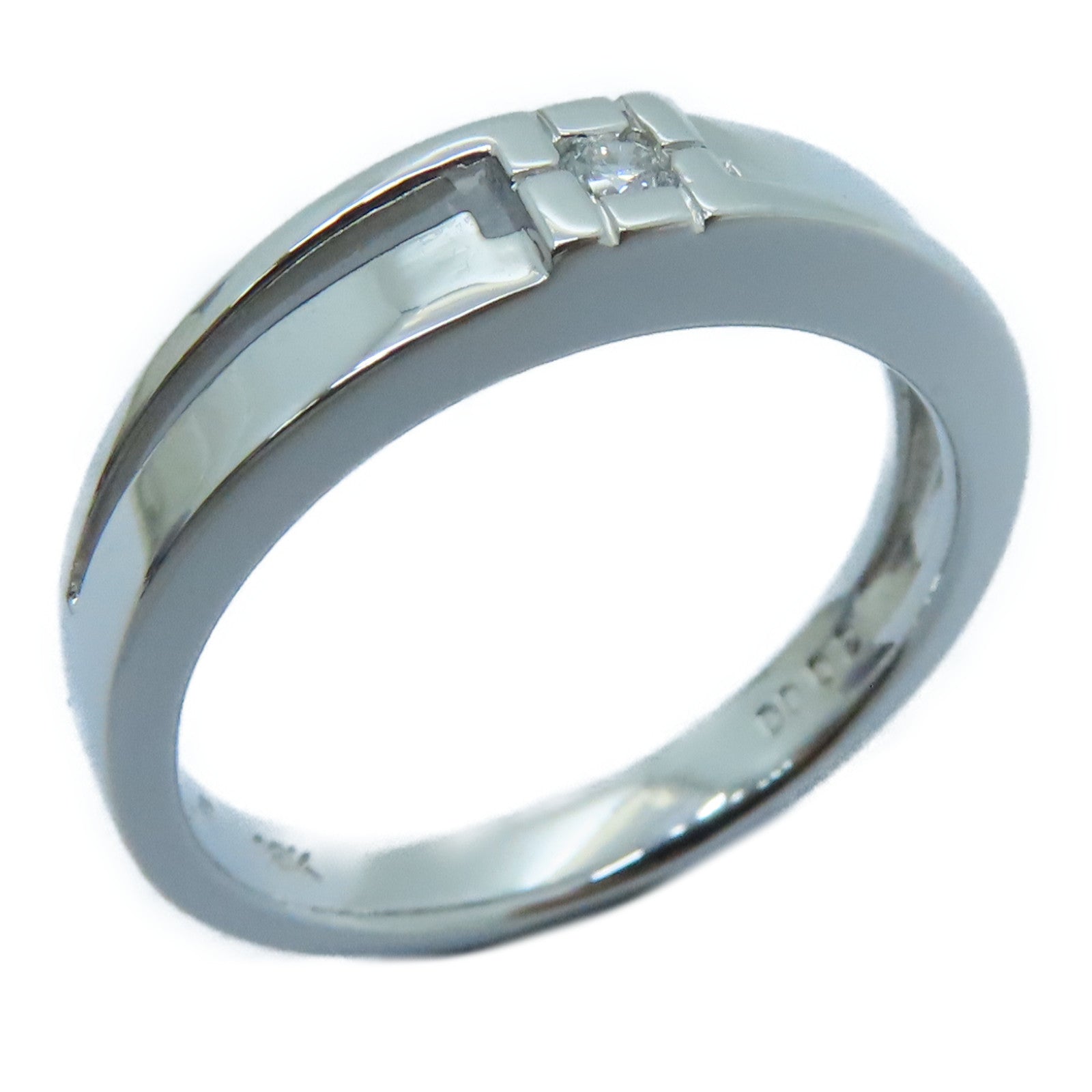JEWELRY 18K白金/0.02ct鑽石Diamond Ring戒指US#4.5