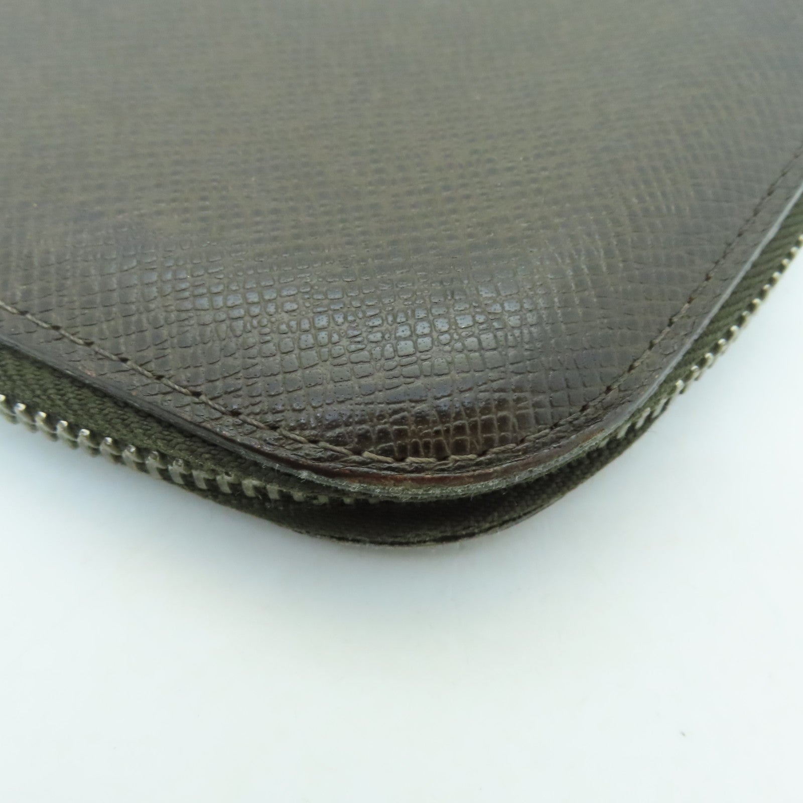 LOUIS VUITTON 【激減優惠】皮革Clutch Bag銀扣手拿包啡色