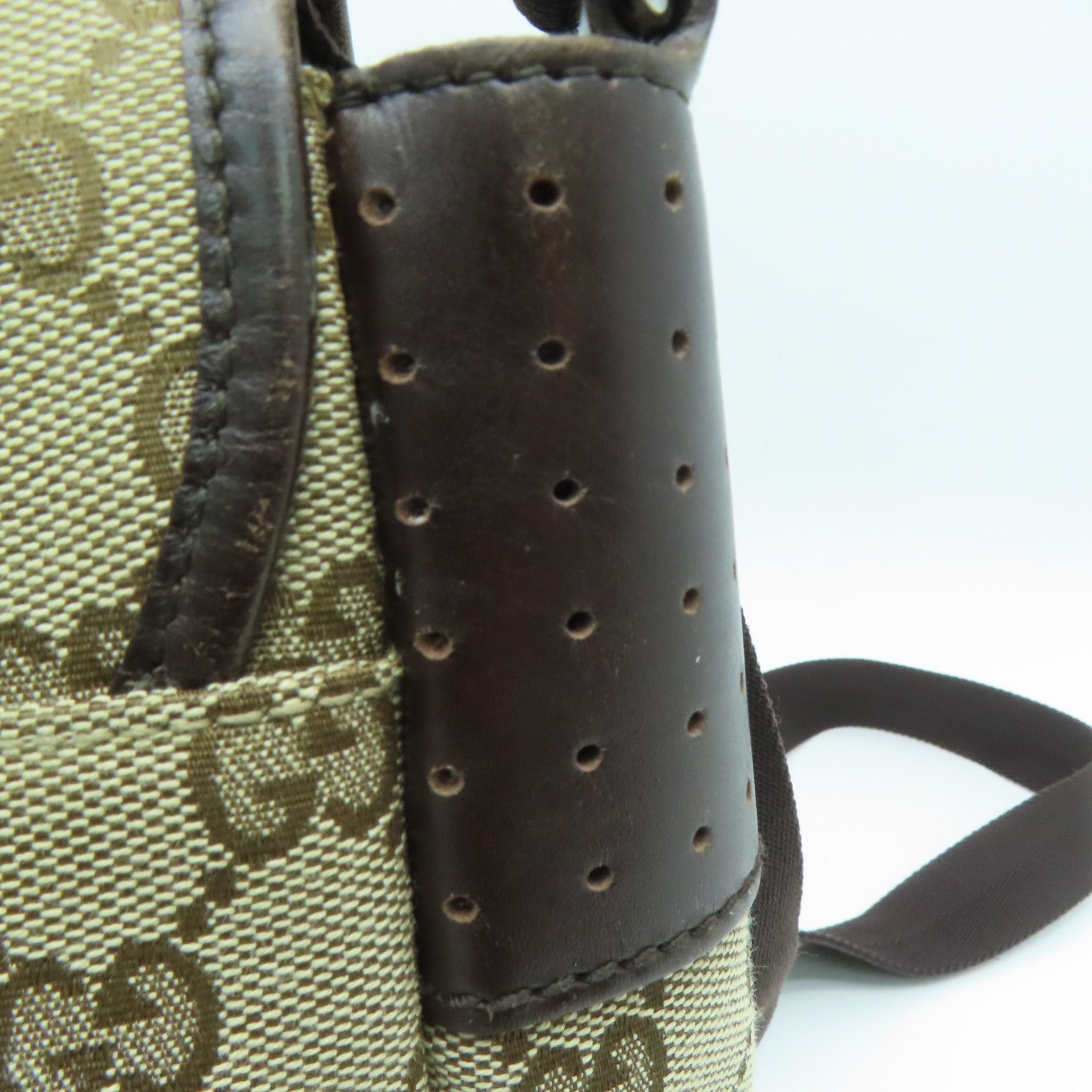 GUCCI 帆布Shoulder Bag銀扣肩背袋啡色
