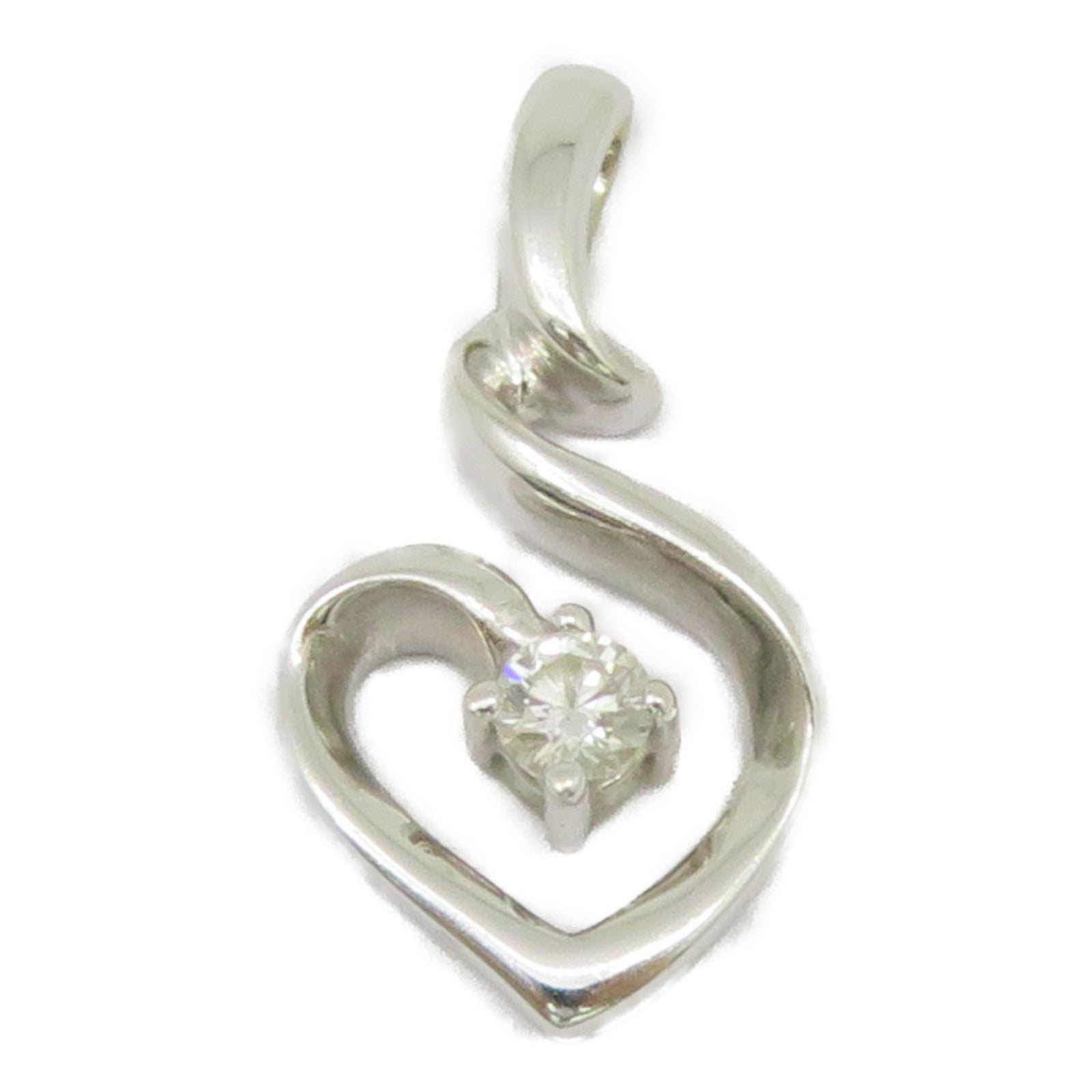 JEWELRY [Sharp Discount] 18K White Gold Diamond Pendant Top 0.09ct Diamond Pendant