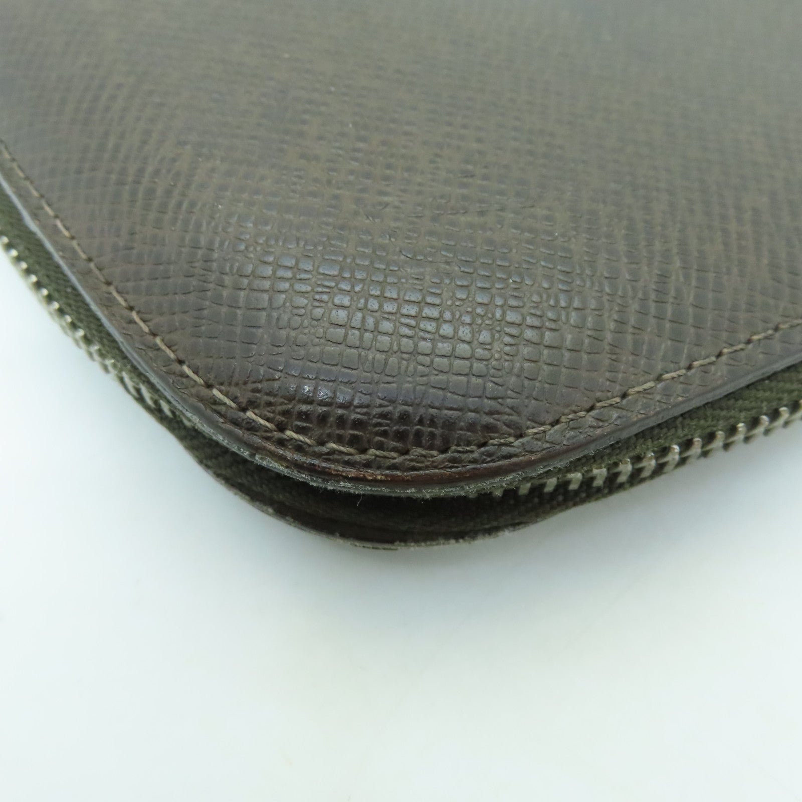LOUIS VUITTON 【激減優惠】皮革Clutch Bag銀扣手拿包啡色