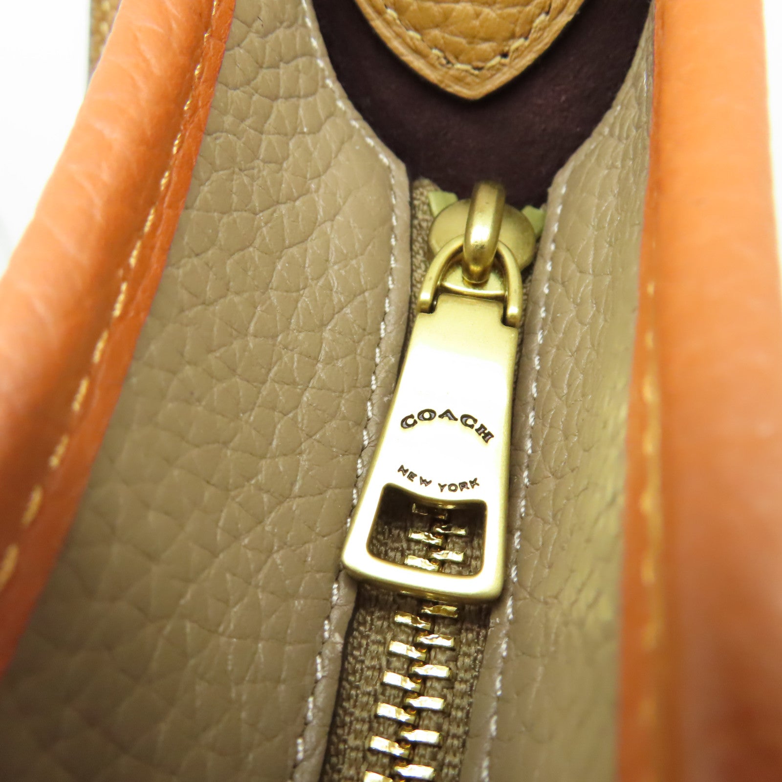 COACH 牛皮皮革Shoulder Bag肩背袋啡色