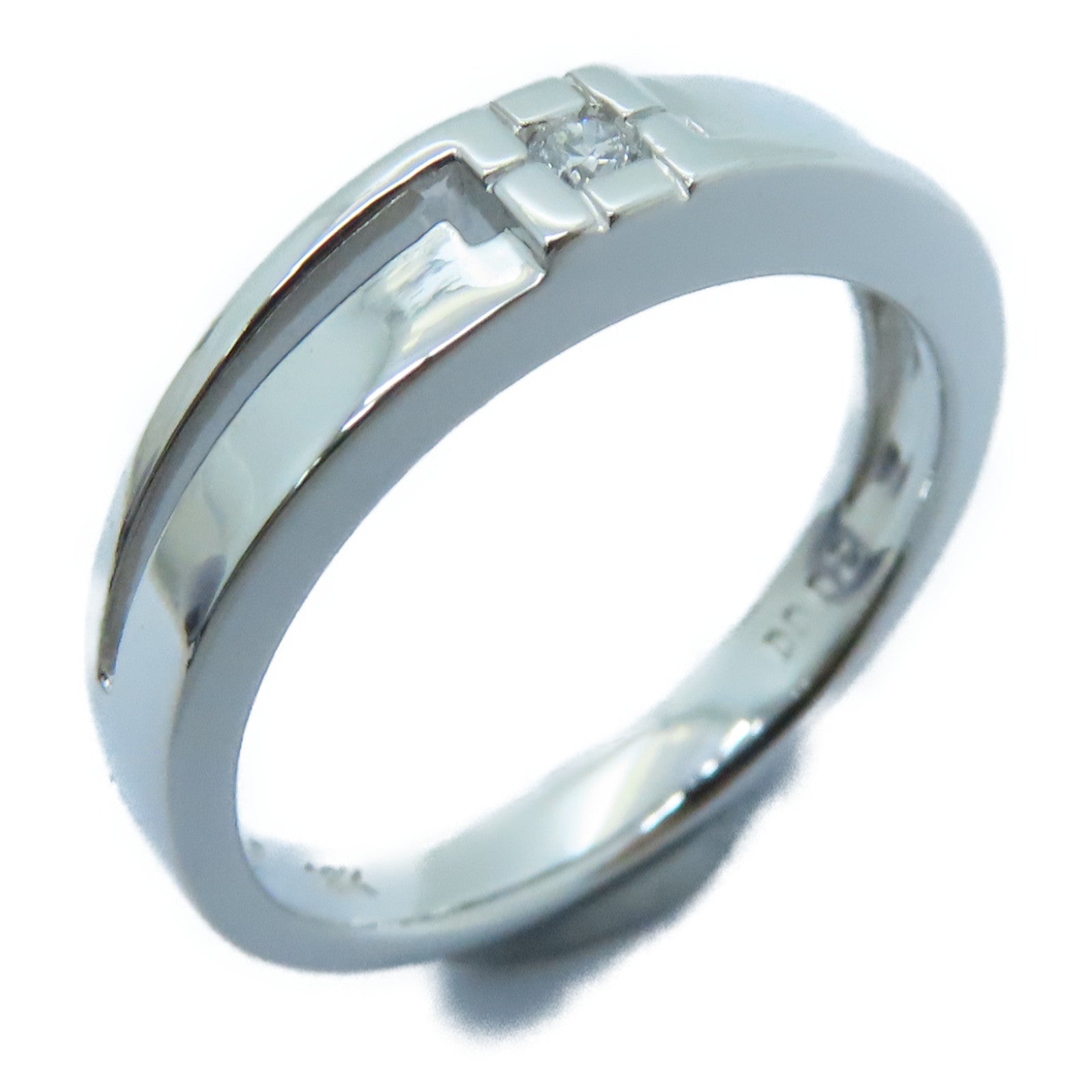 JEWELRY 18K白金/0.02ct鑽石Diamond Ring戒指US#4.5