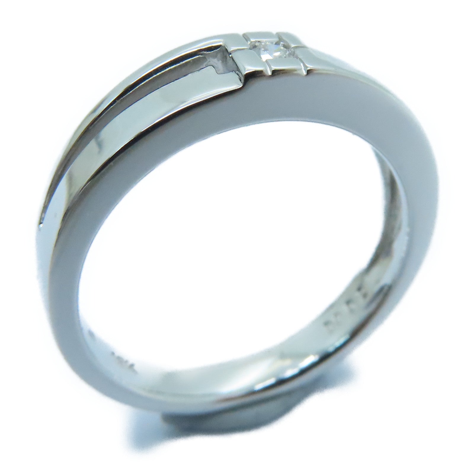 JEWELRY 18K白金/0.02ct鑽石Diamond Ring戒指US#4.5