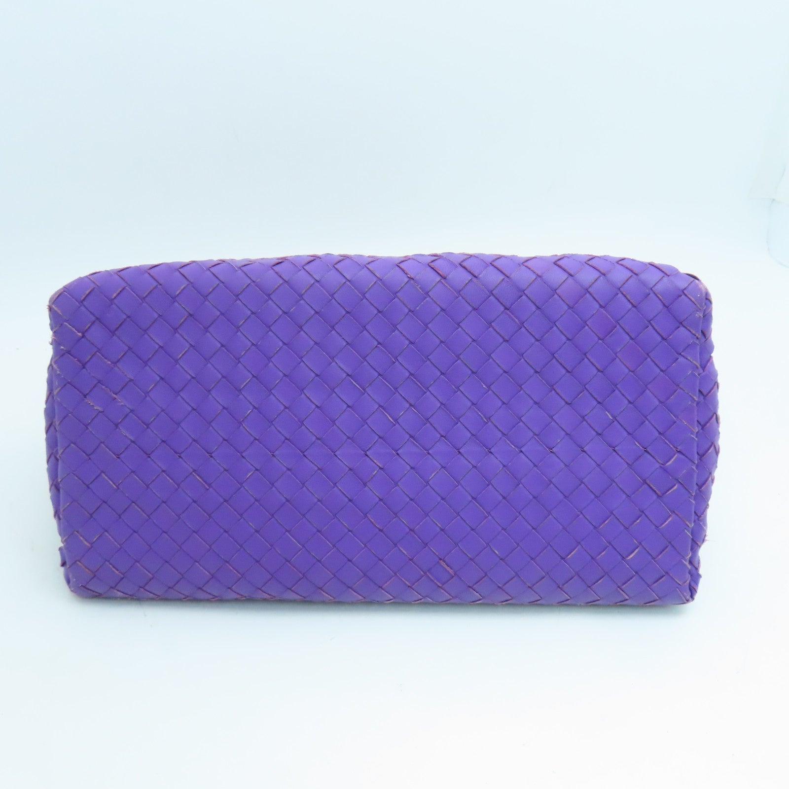BOTTEGA VENETA 織紋皮革2Way Shoulder Bag手挽肩背兩用袋紫色
