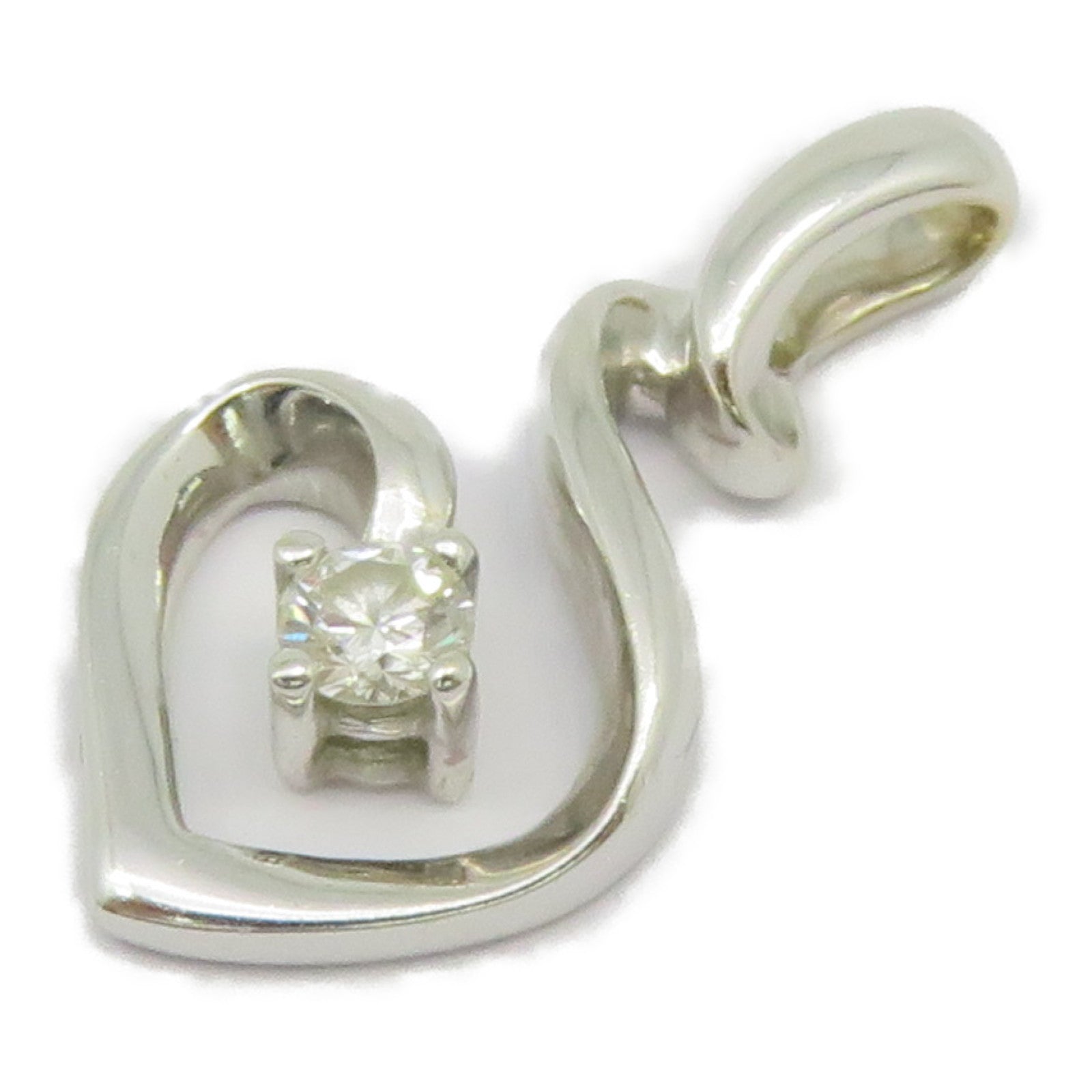JEWELRY [Sharp Discount] 18K White Gold Diamond Pendant Top 0.09ct Diamond Pendant