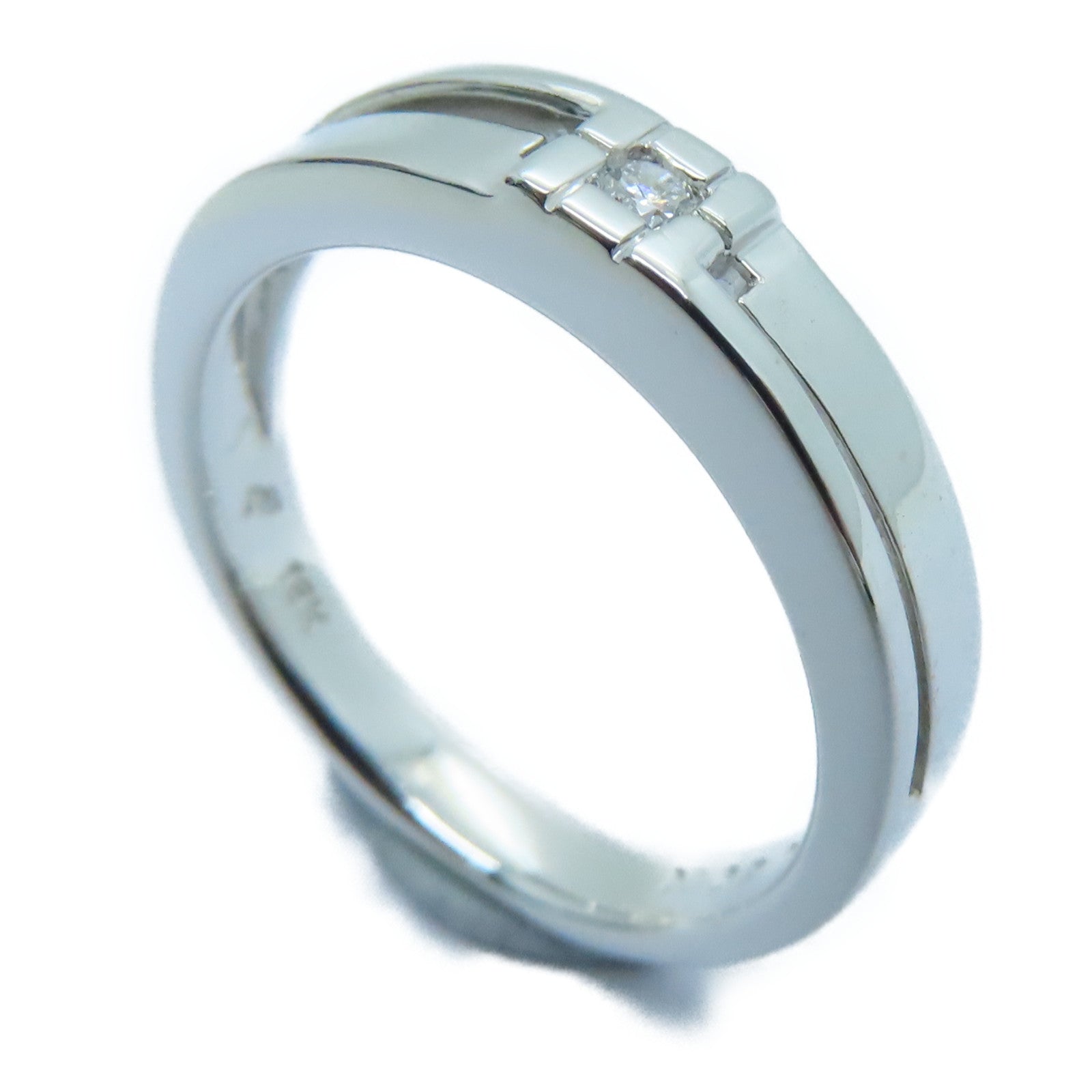 JEWELRY 18K白金/0.02ct鑽石Diamond Ring戒指US#4.5