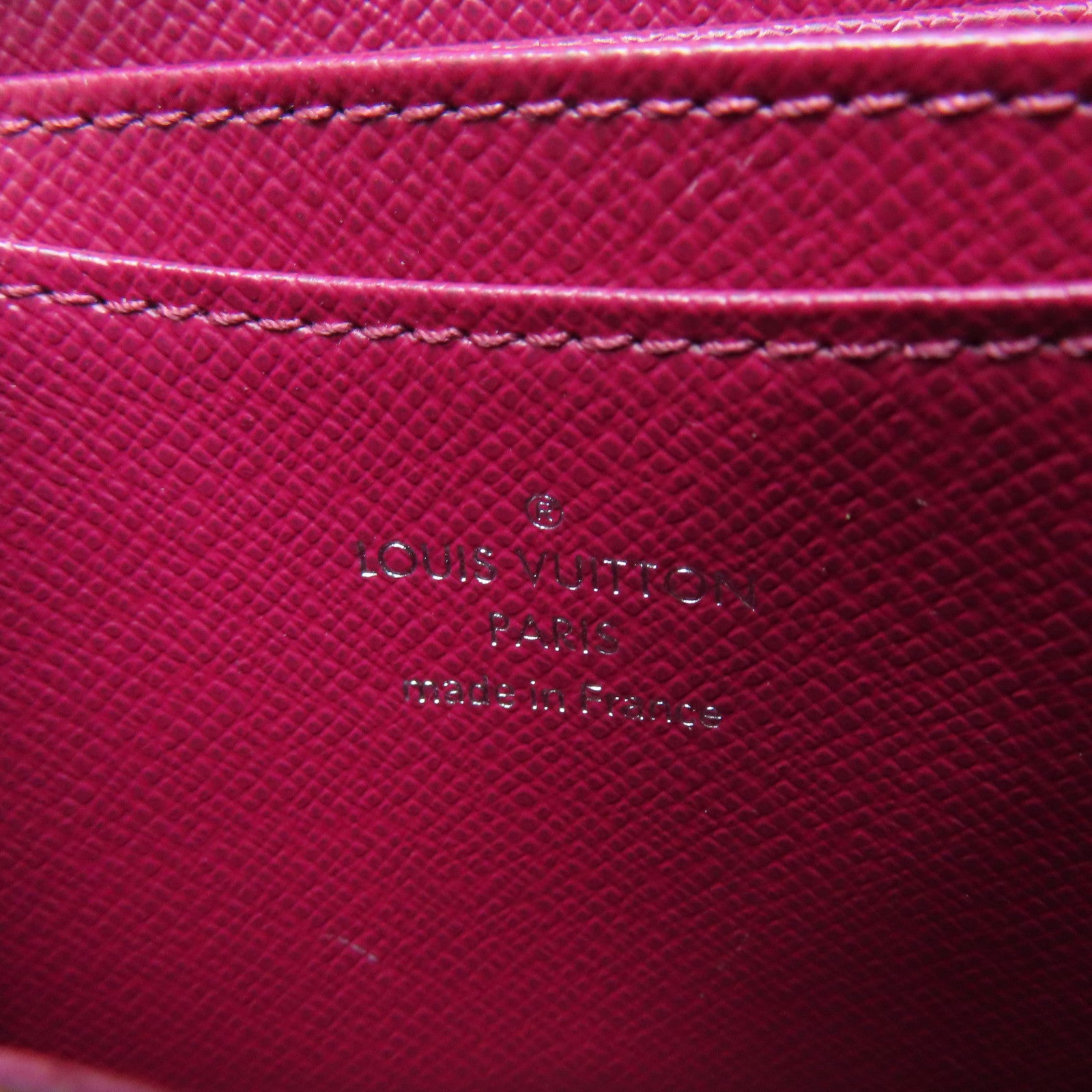 LOUIS VUITTON Epi皮革Zipper Wallet銀扣卡片包紅色