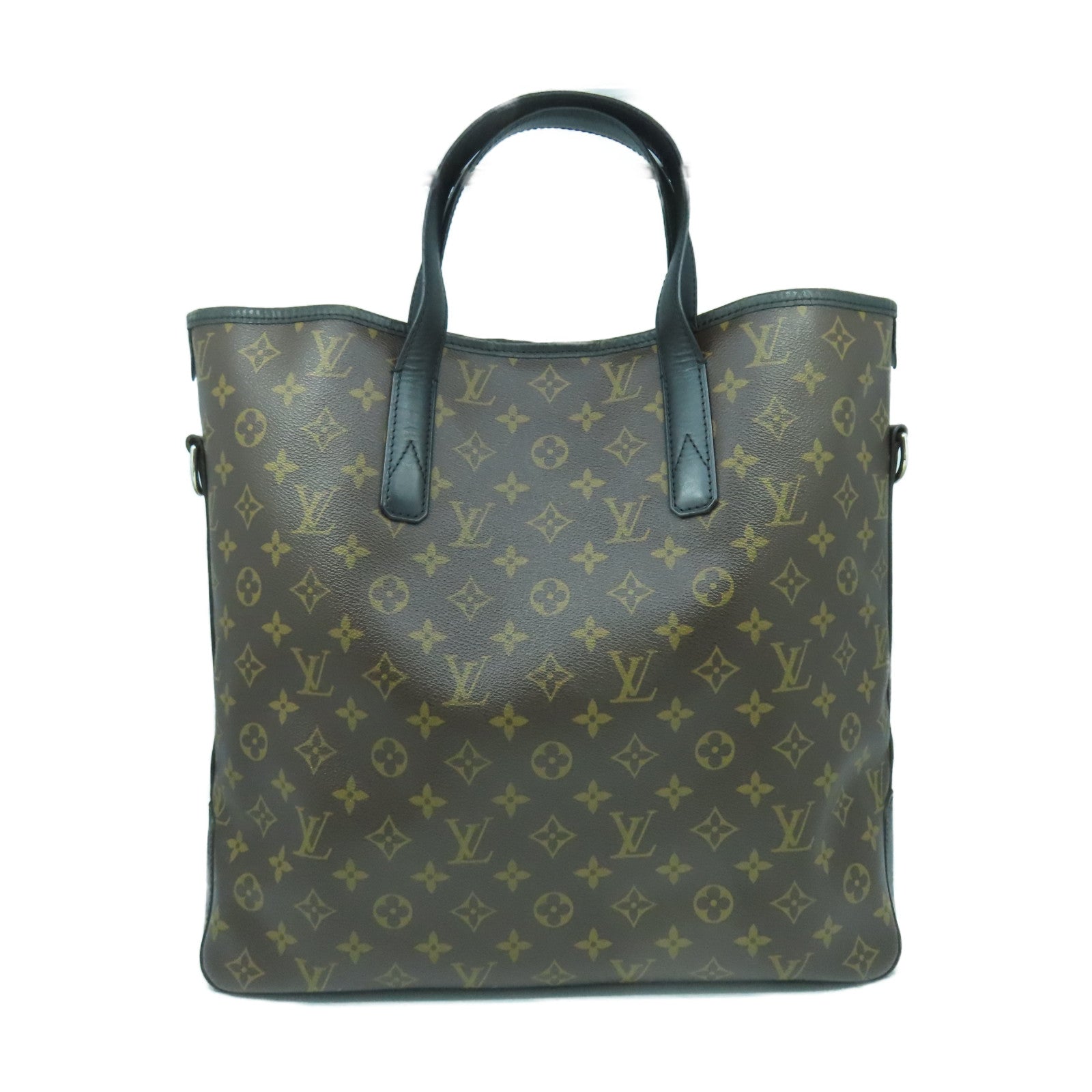 LOUIS VUITTON Monogram Macassar Davis銀扣手挽肩背兩用袋啡色