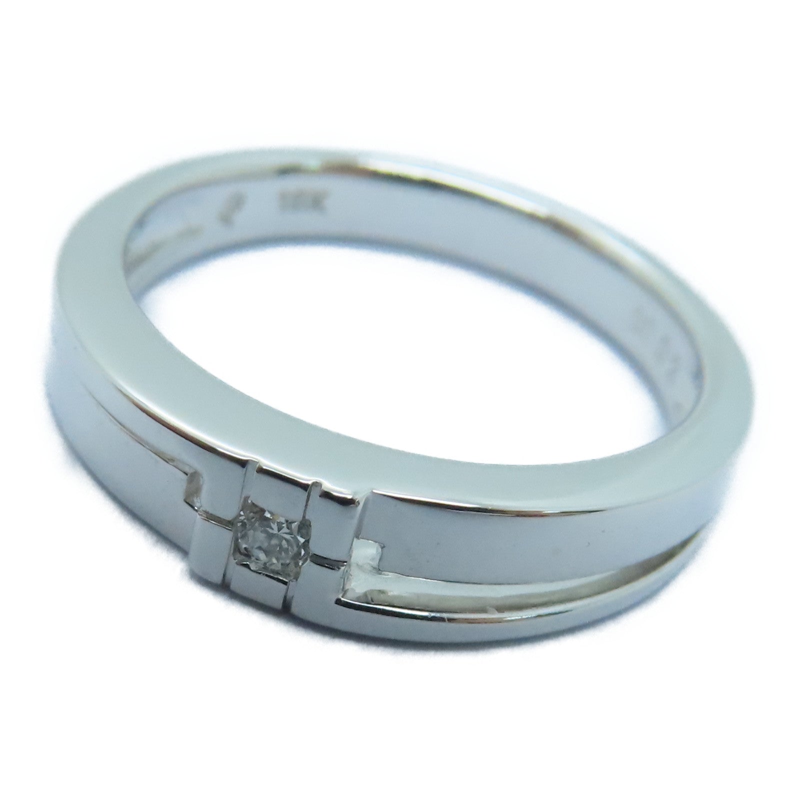 JEWELRY 18K白金/0.02ct鑽石Diamond Ring戒指US#4.5