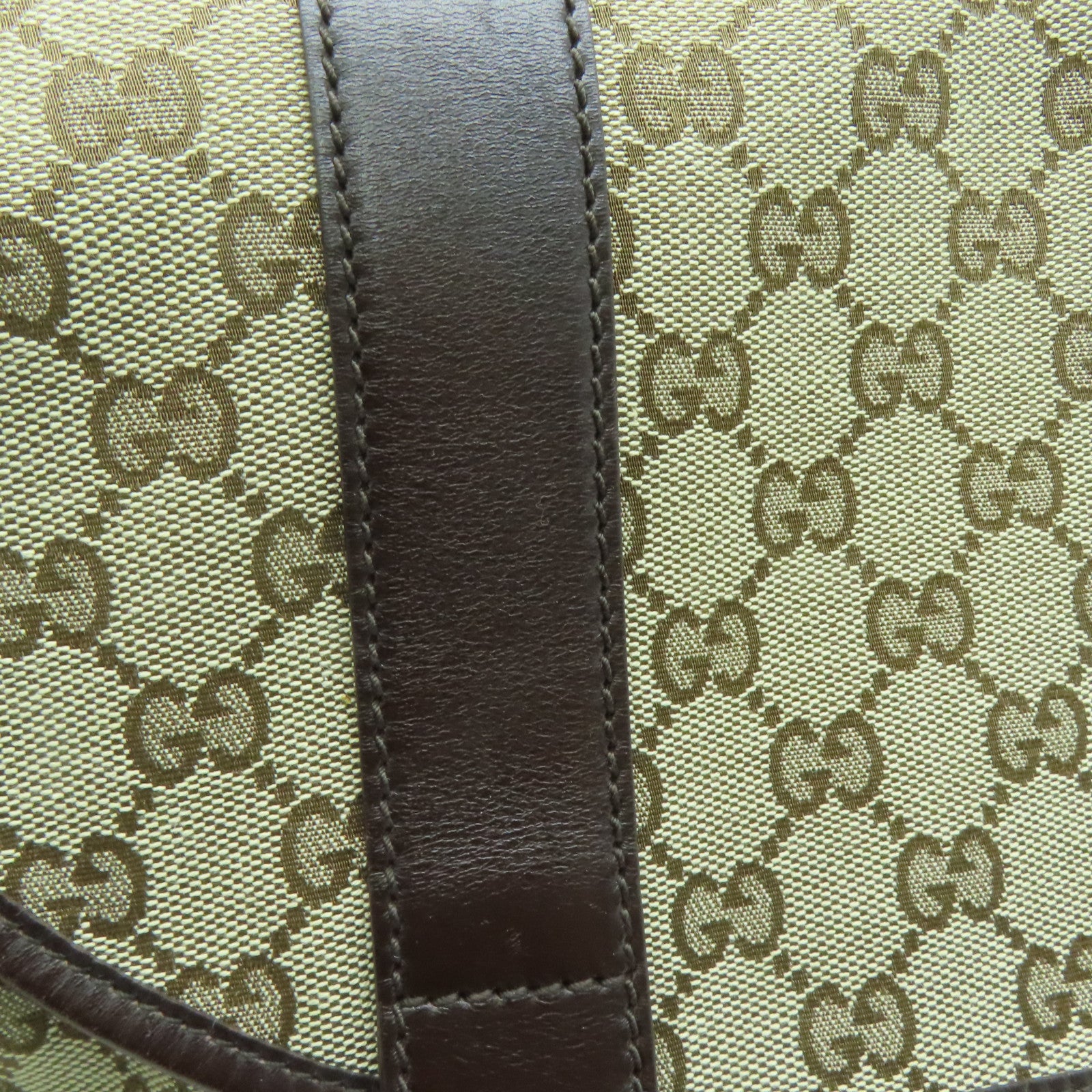 GUCCI 帆布Shoulder Bag銀扣肩背袋啡色