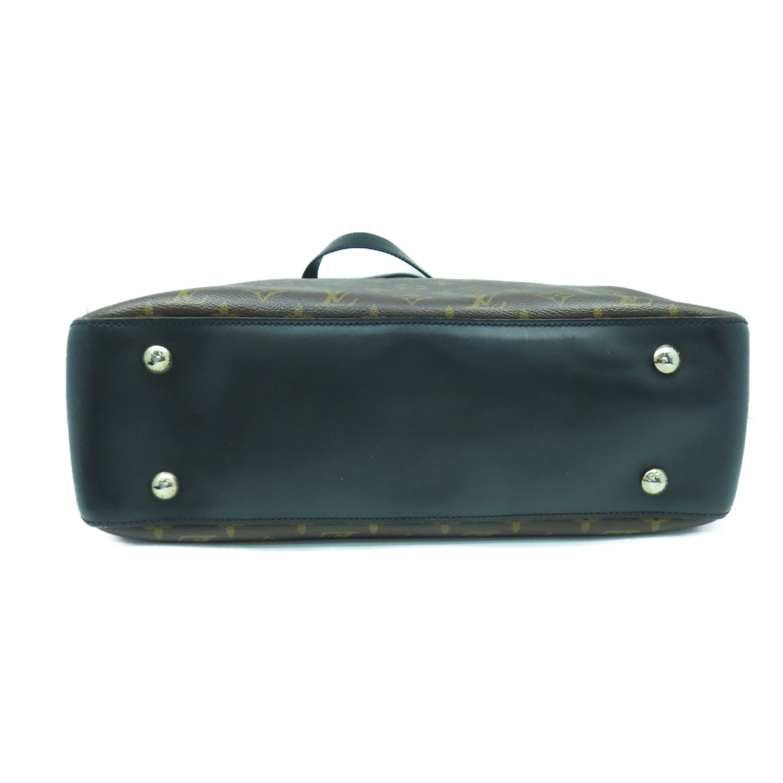 LOUIS VUITTON Monogram Macassar Davis銀扣手挽肩背兩用袋啡色