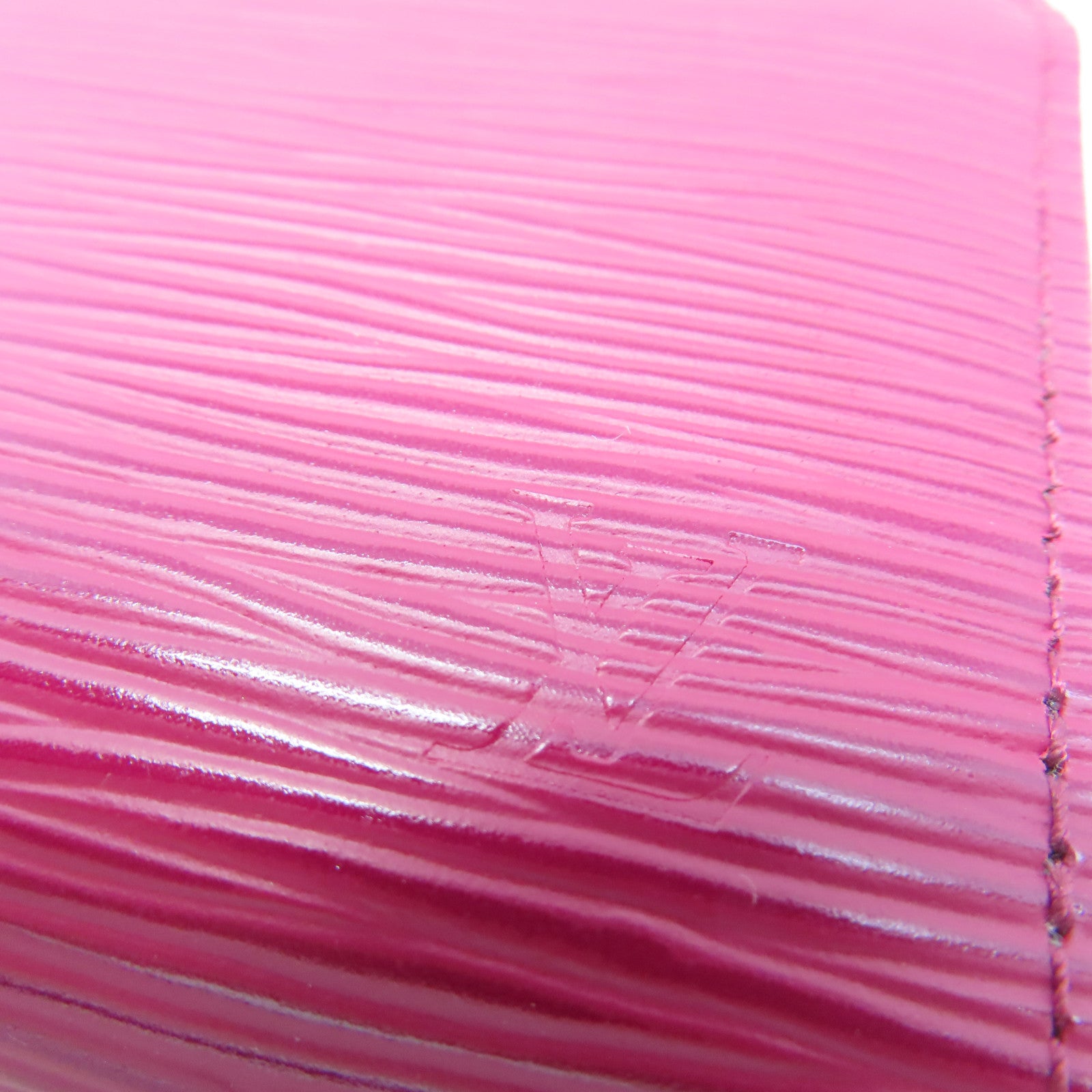 LOUIS VUITTON Epi皮革Zipper Wallet銀扣卡片包紅色