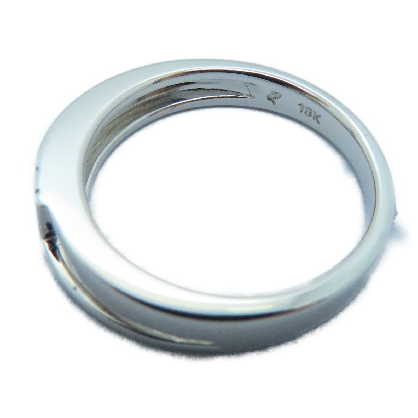 JEWELRY 18K白金/0.02ct鑽石Diamond Ring戒指US#4.5