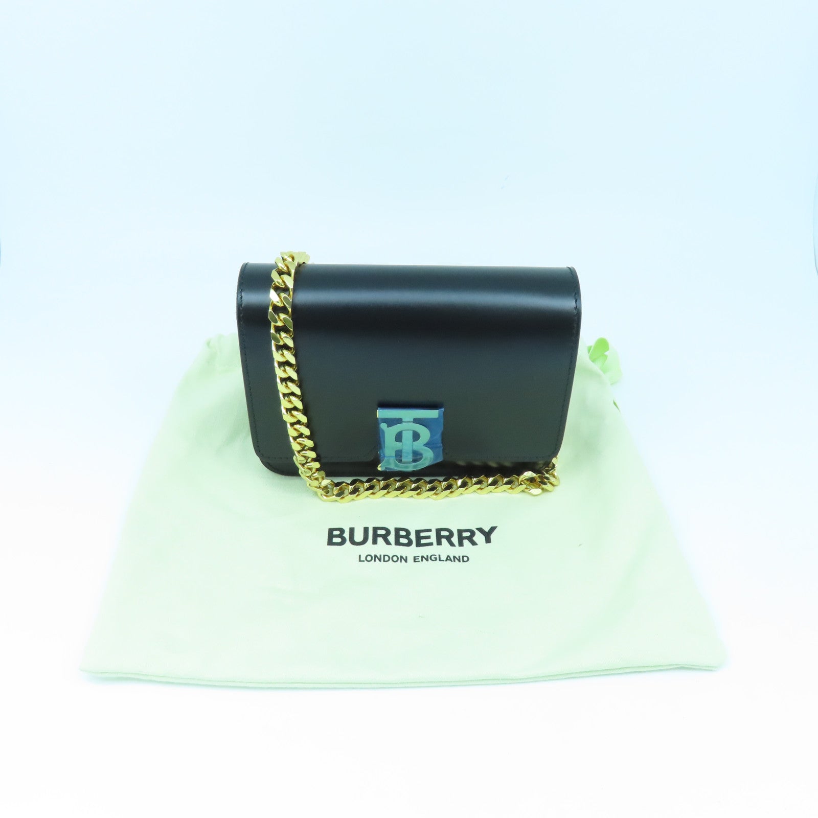 BURBERRY 牛皮皮革Belt Bag金扣腰包黑色