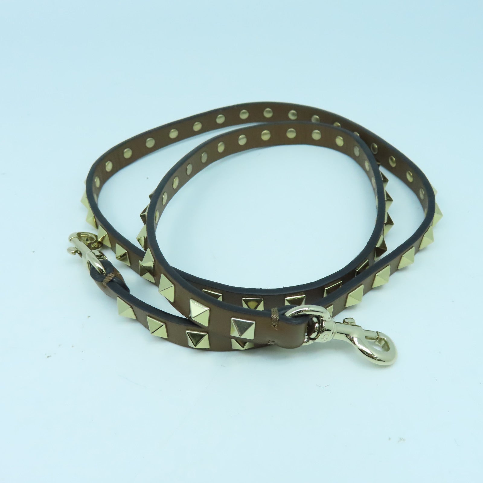 Valentino 馬毛/皮革2 Way Shoulder金扣手挽肩背兩用袋啡色
