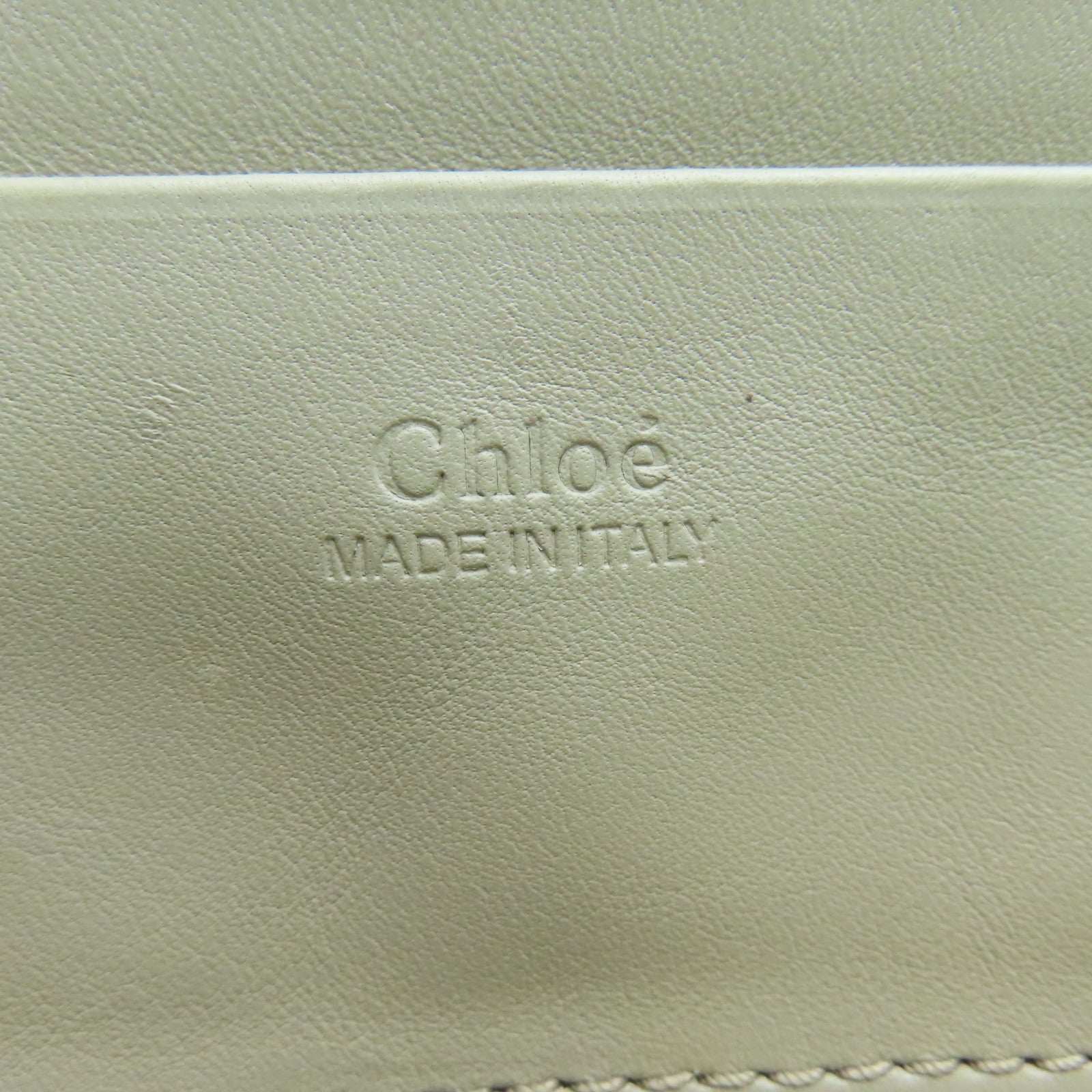 Chloe 【激減優惠】牛皮皮革Faye Wallet On Strap金扣肩背袋灰色