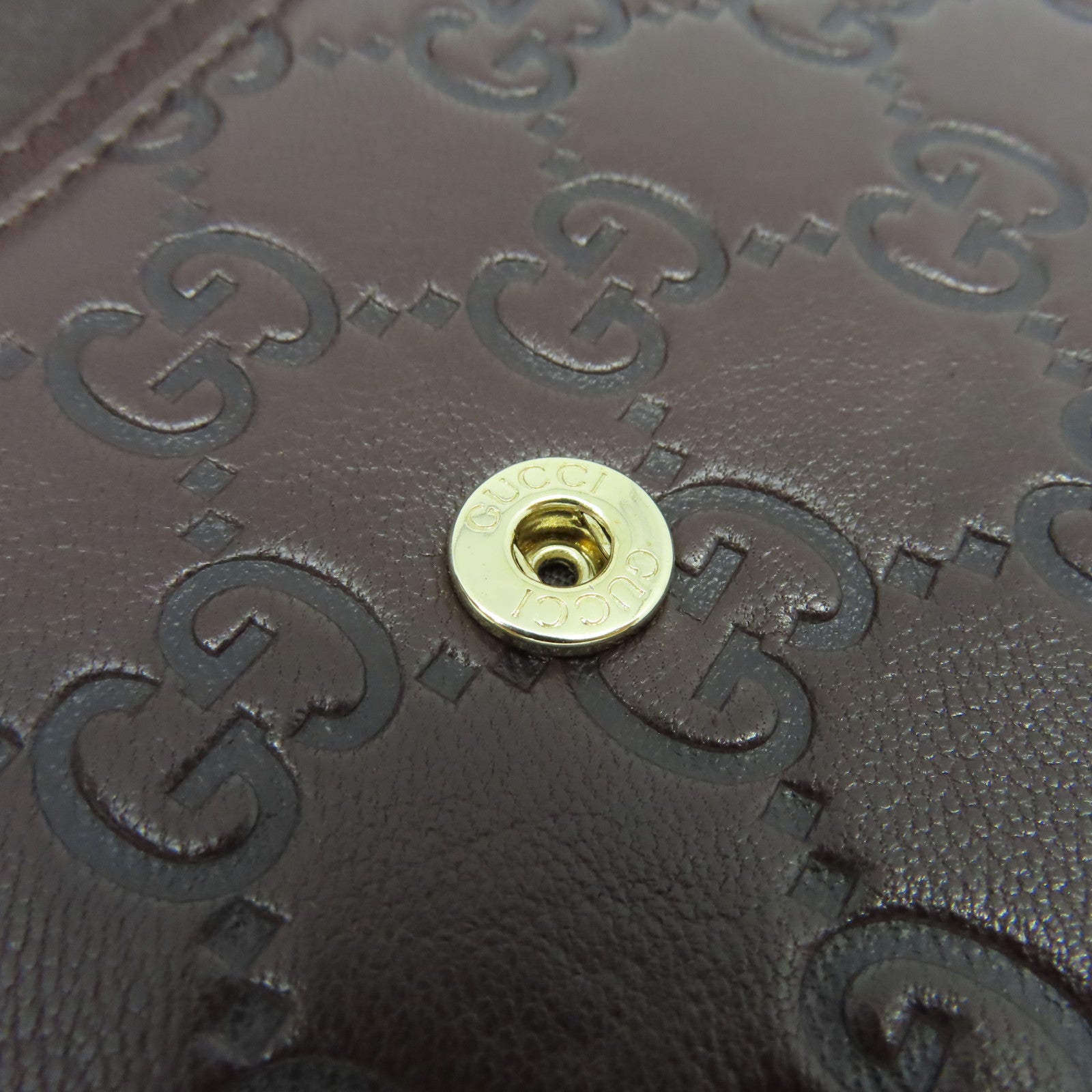 GUCCI 【激減優惠】牛皮皮革Long Wallet長錢包啡色