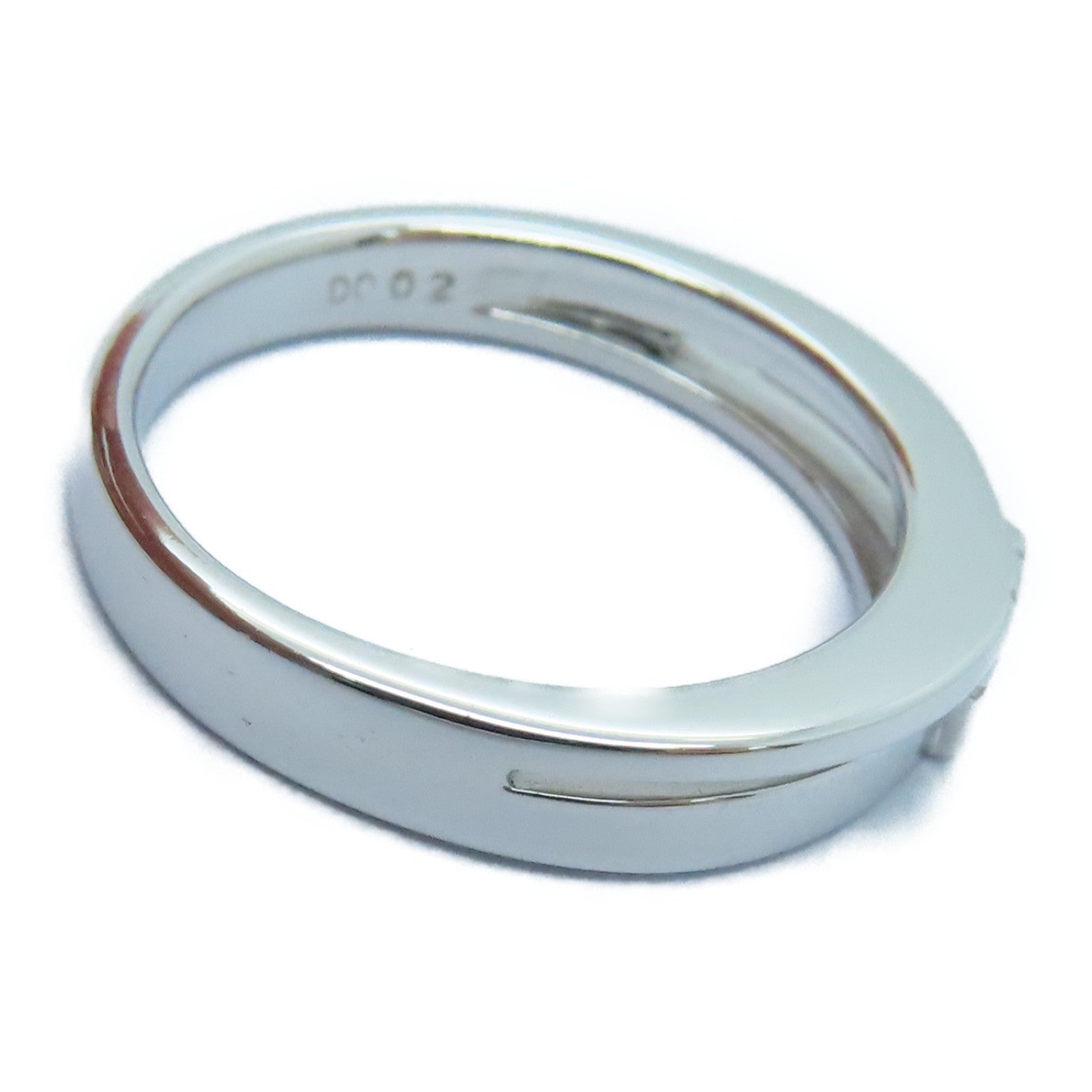 JEWELRY 18K白金/0.02ct鑽石Diamond Ring戒指US#4.5