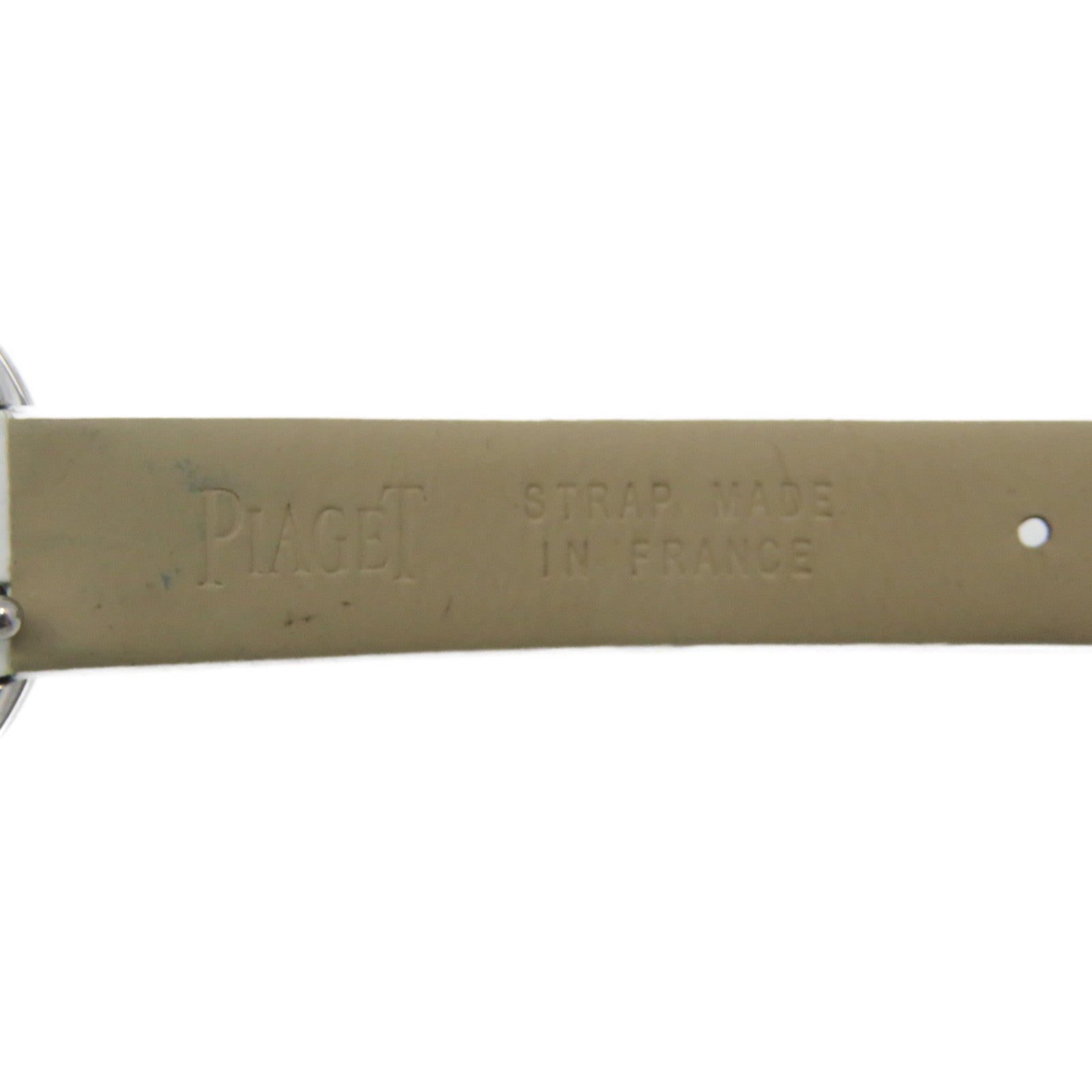 PIAGET Possession Ladies Watch鱷魚皮革/不鏽鋼石英機芯銀灰色/白色