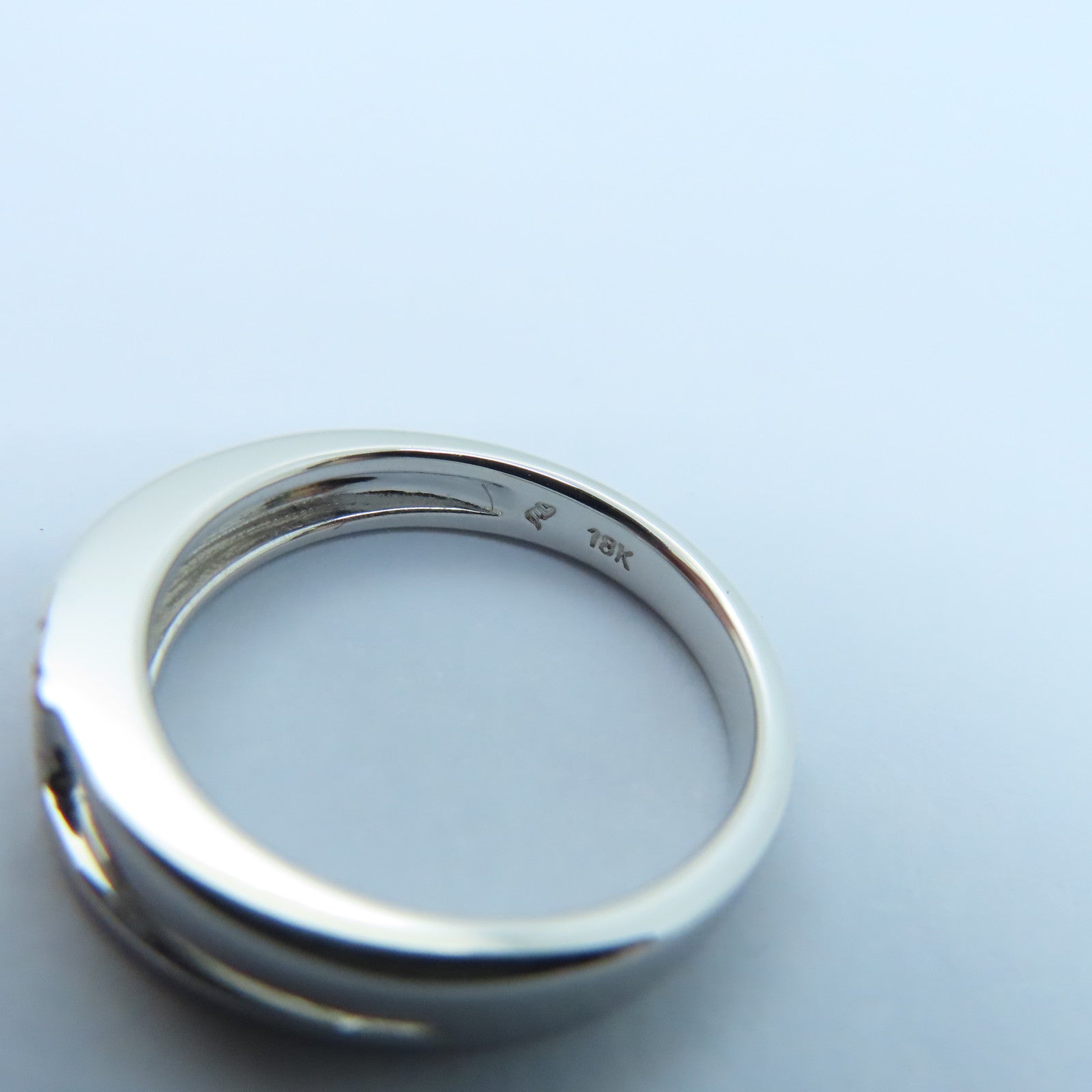 JEWELRY 18K白金/0.02ct鑽石Diamond Ring戒指US#4.5