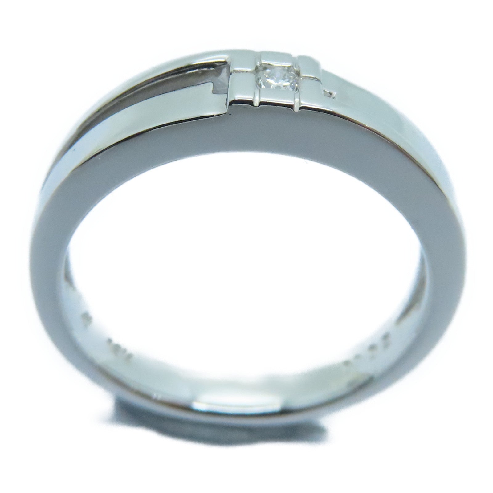 JEWELRY 18K白金/0.02ct鑽石Diamond Ring戒指US#4.5