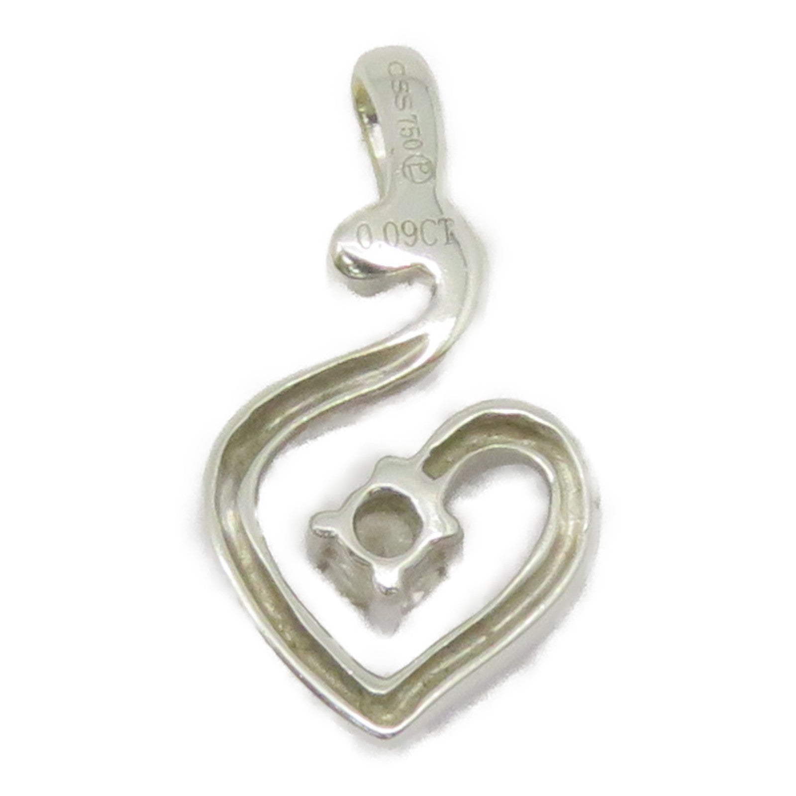 JEWELRY [Sharp Discount] 18K White Gold Diamond Pendant Top 0.09ct Diamond Pendant