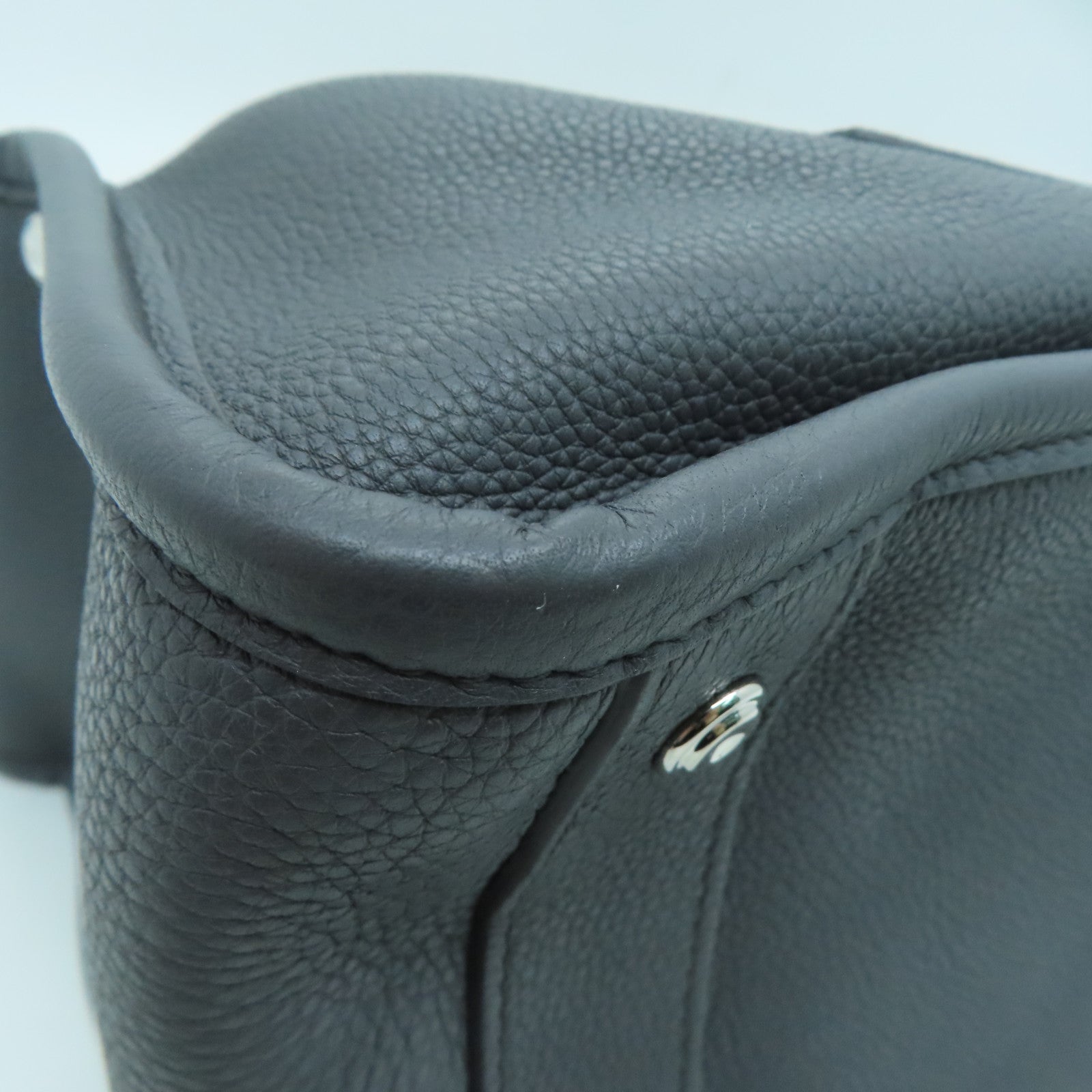 BALENCIAGA 牛皮皮革2 Way Shoulder银扣手挽肩背两用袋灰色