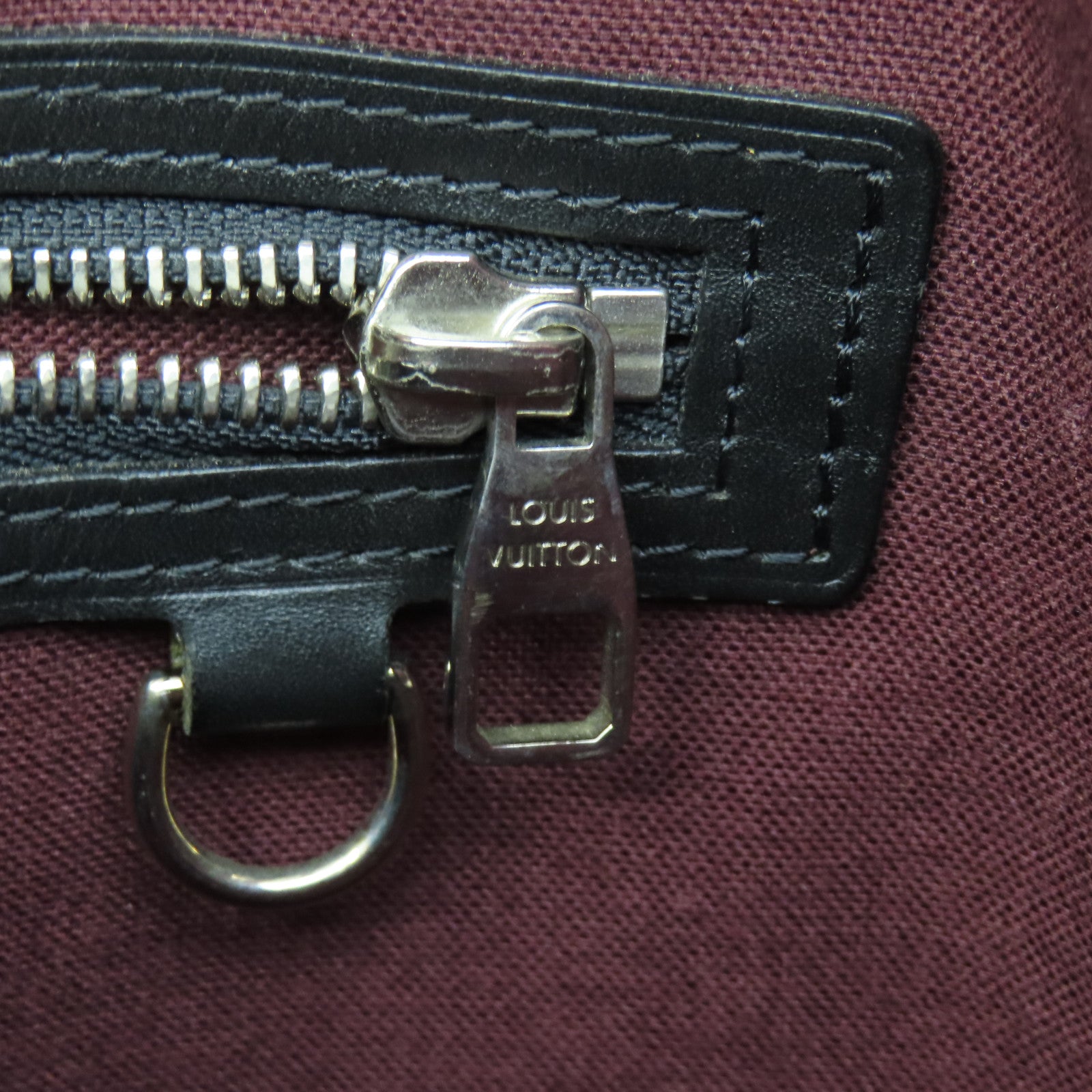 LOUIS VUITTON Monogram Macassar Davis銀扣手挽肩背兩用袋啡色