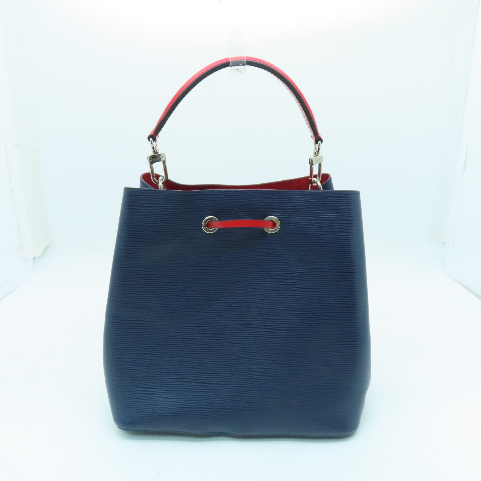 LOUIS VUITTON Epi Neo Noe MM銀扣手挽肩背兩用袋紅色/藍色