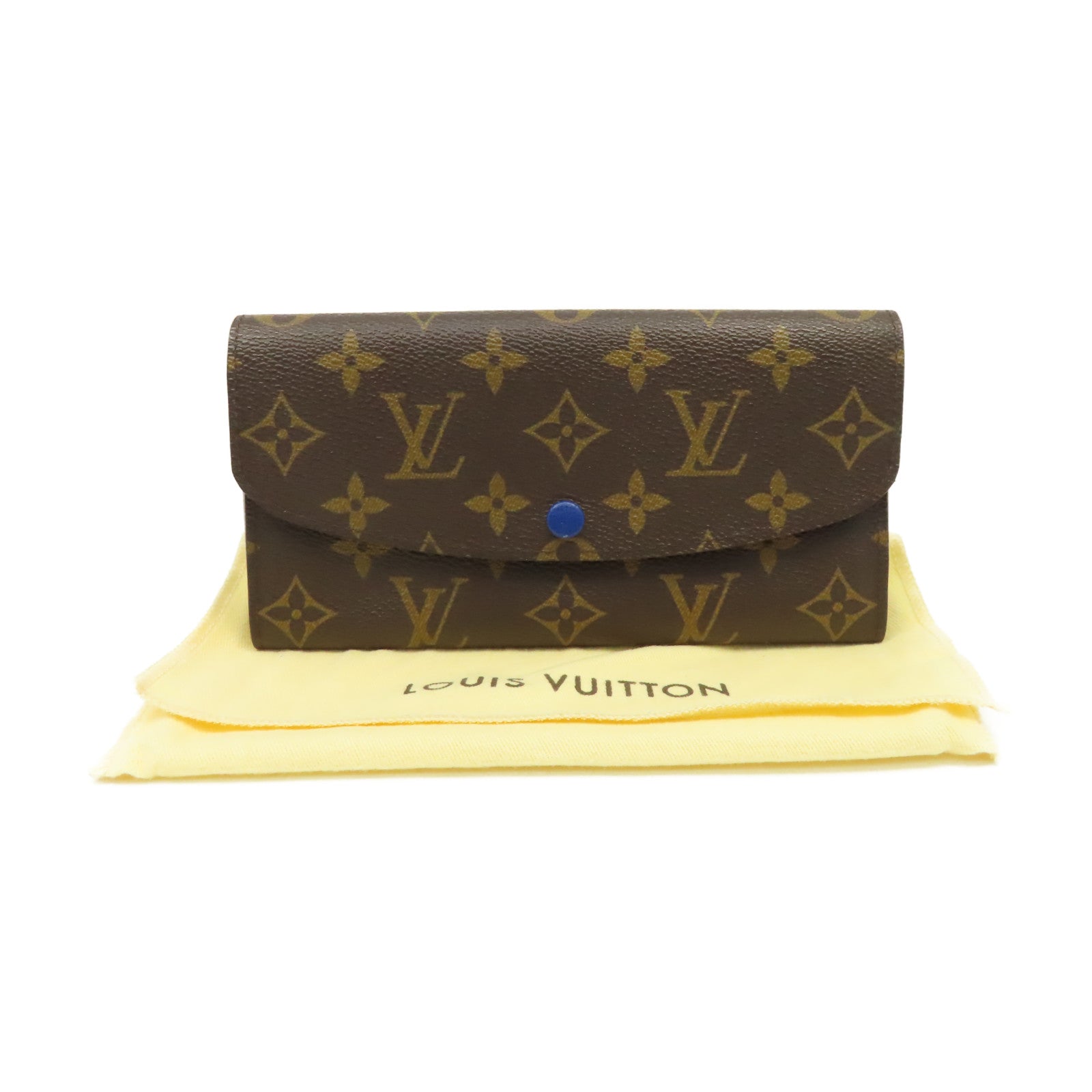LOUIS VUITTON Monogram Emilie Long Wallet長錢包啡色/藍色