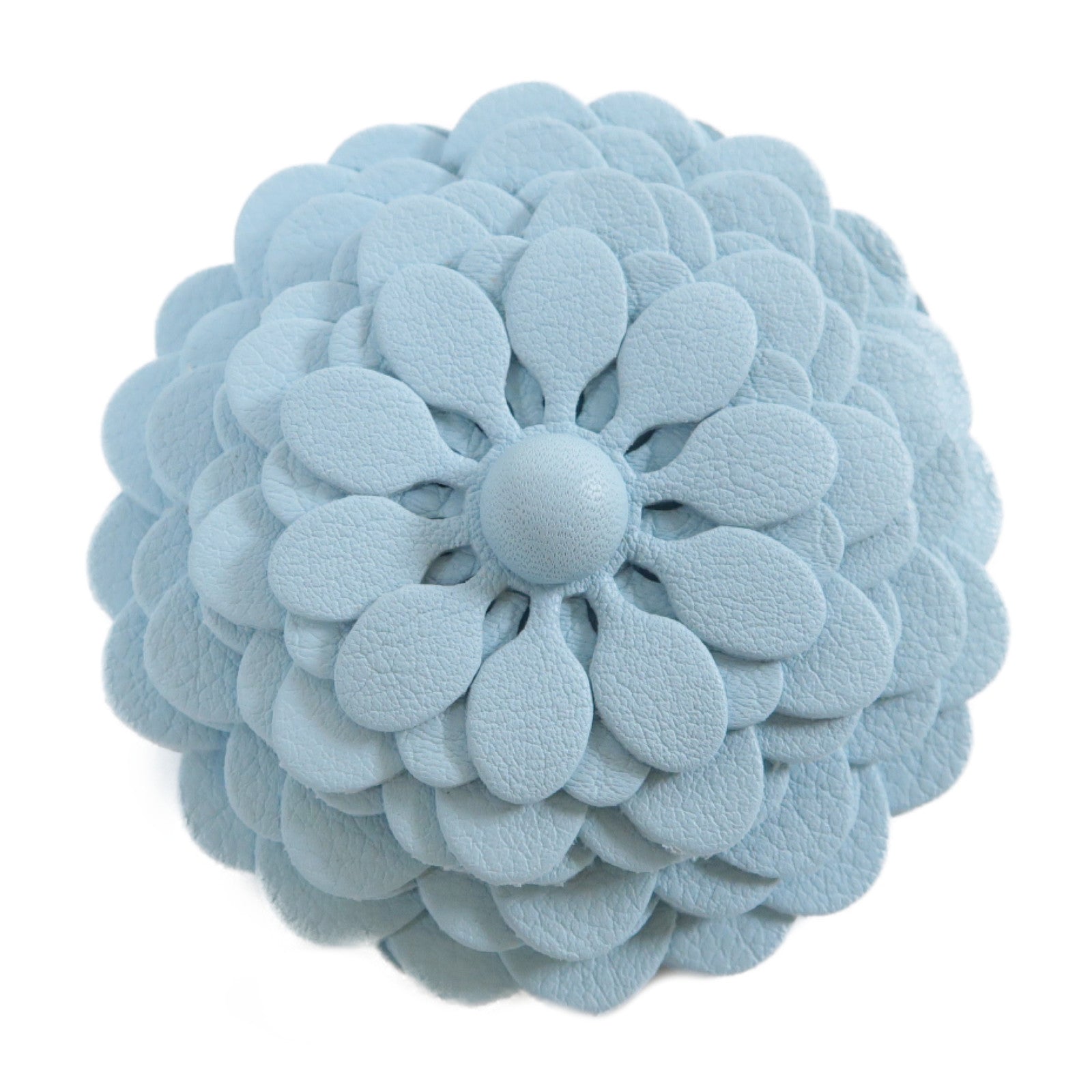 LOEWE 牛皮皮革Stud Flower銀扣飾釘淺藍色