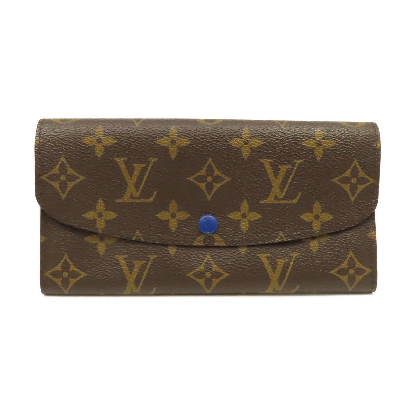 LOUIS VUITTON Monogram Emilie Long Wallet長錢包啡色/藍色