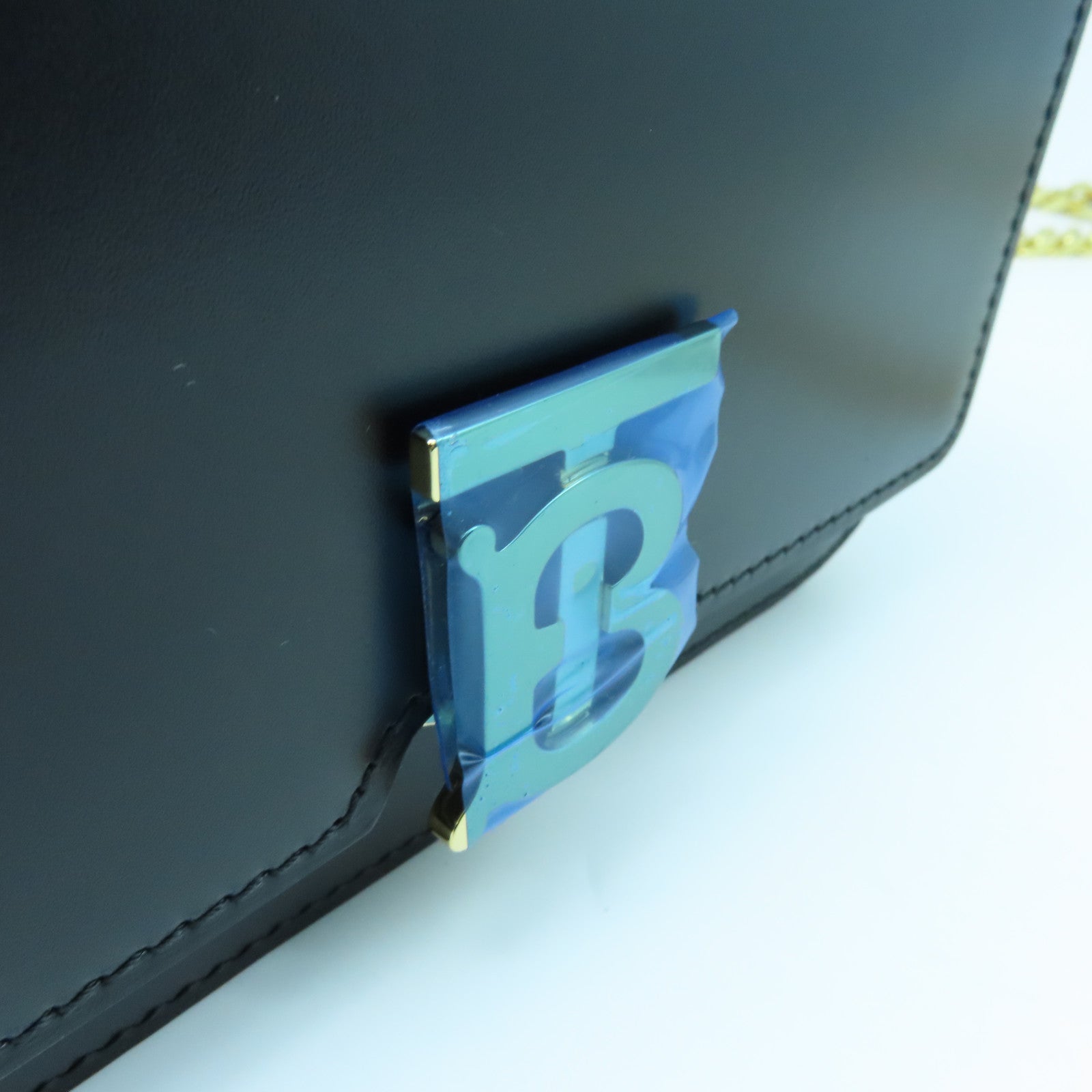 BURBERRY 牛皮皮革Belt Bag金扣腰包黑色