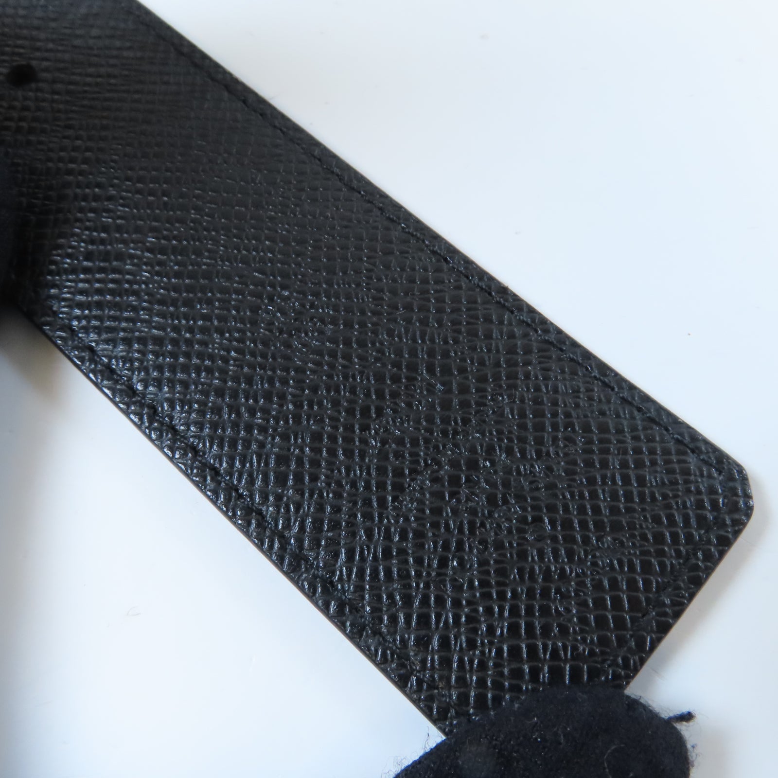 LOUIS VUITTON Monogram Eclipse Belt銀扣皮帶黑色