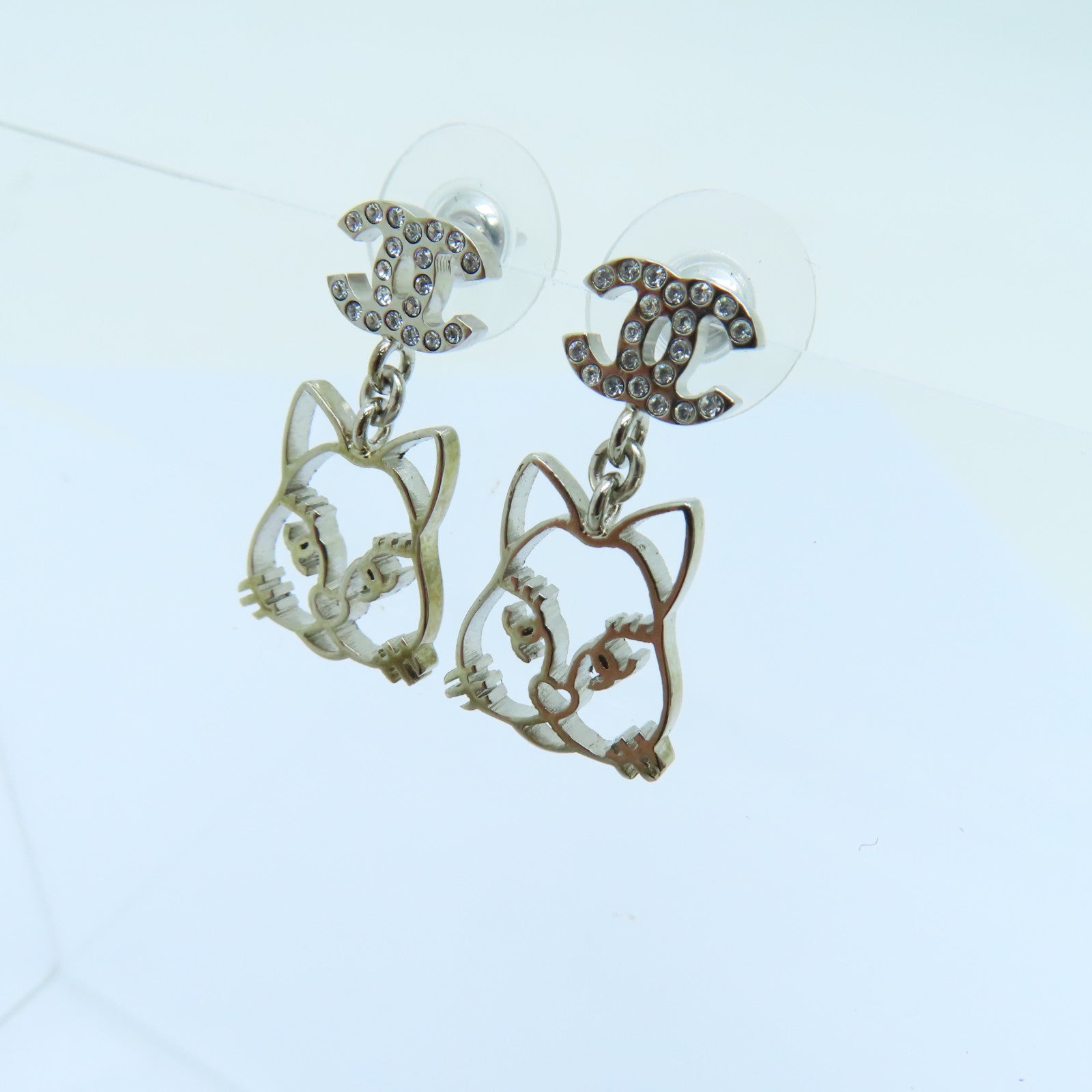 CHANEL 金属Earrings耳环银色