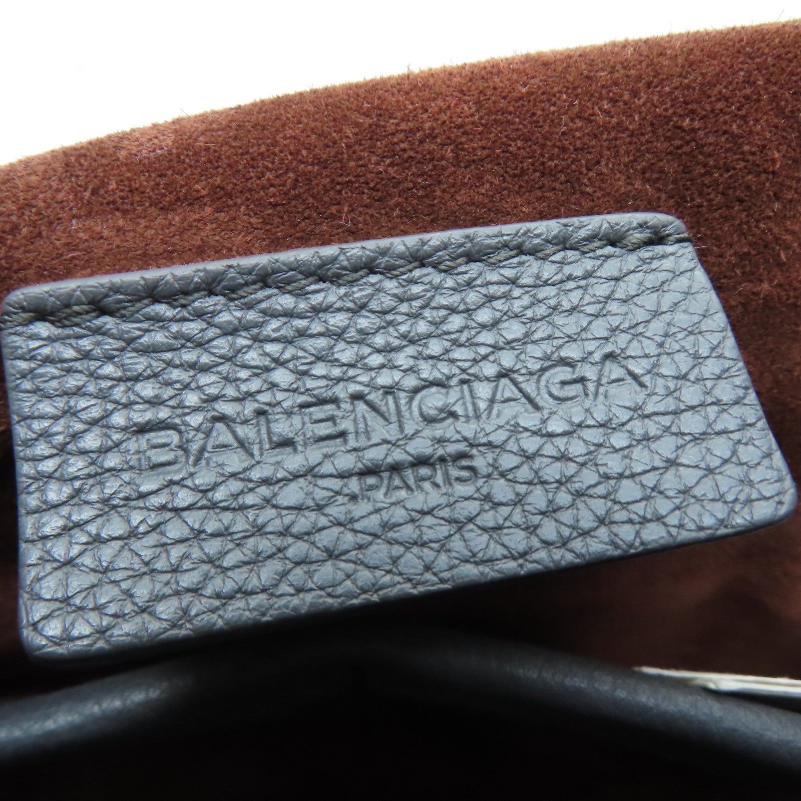 BALENCIAGA 牛皮皮革2 Way Shoulder银扣手挽肩背两用袋灰色