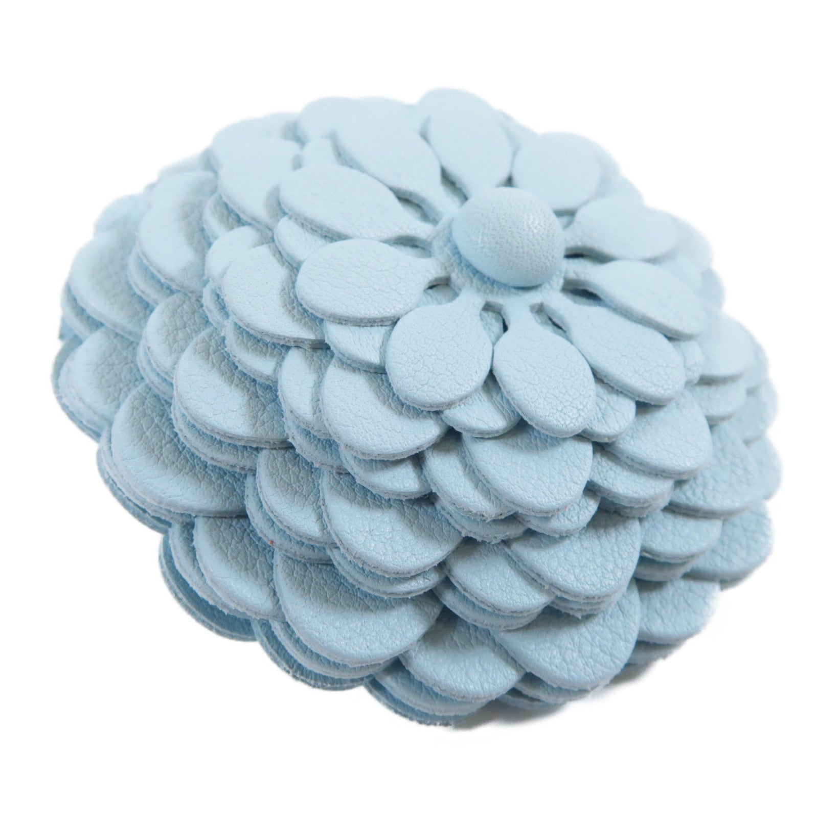 LOEWE 牛皮皮革Stud Flower銀扣飾釘淺藍色
