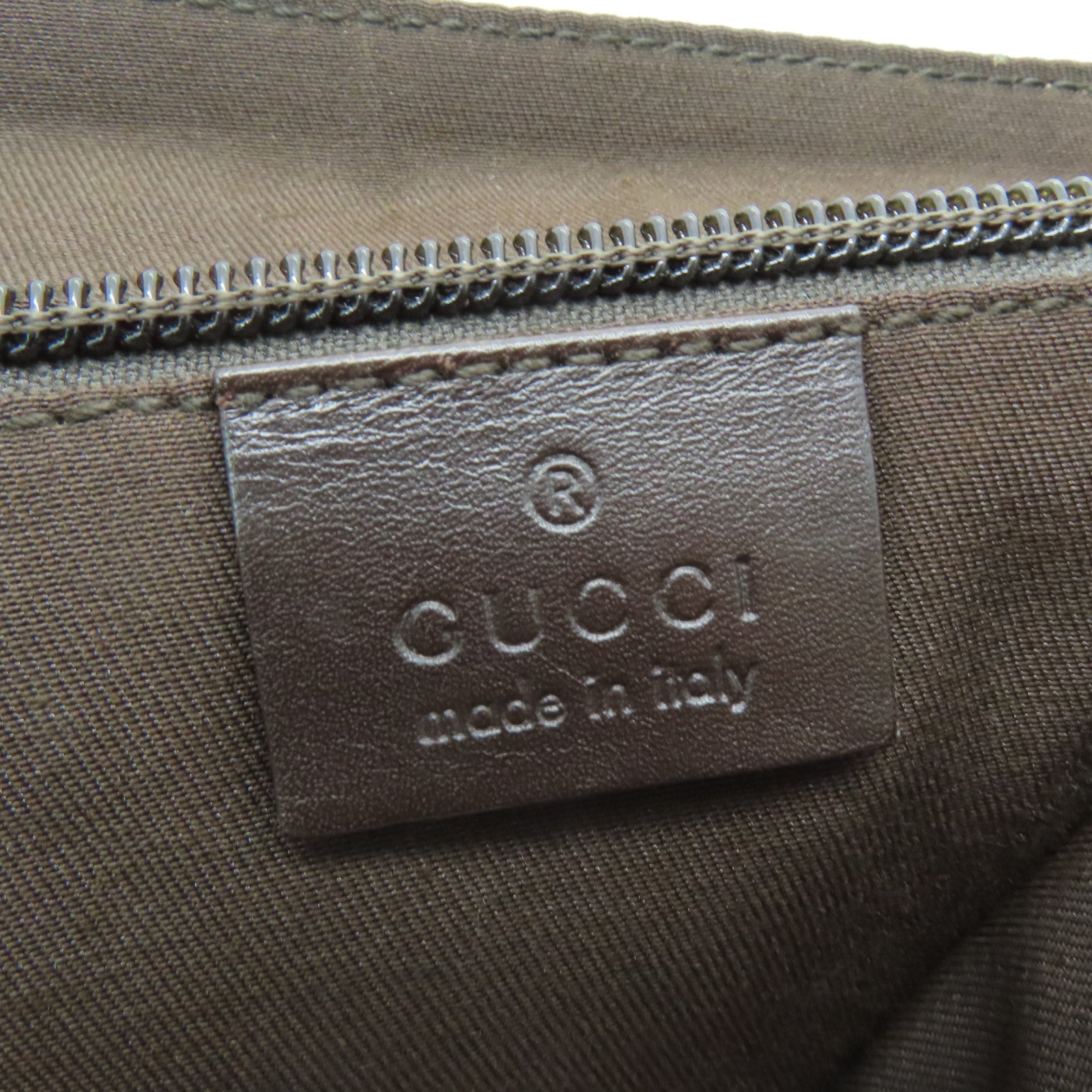 GUCCI 帆布Shoulder Bag銀扣肩背袋啡色