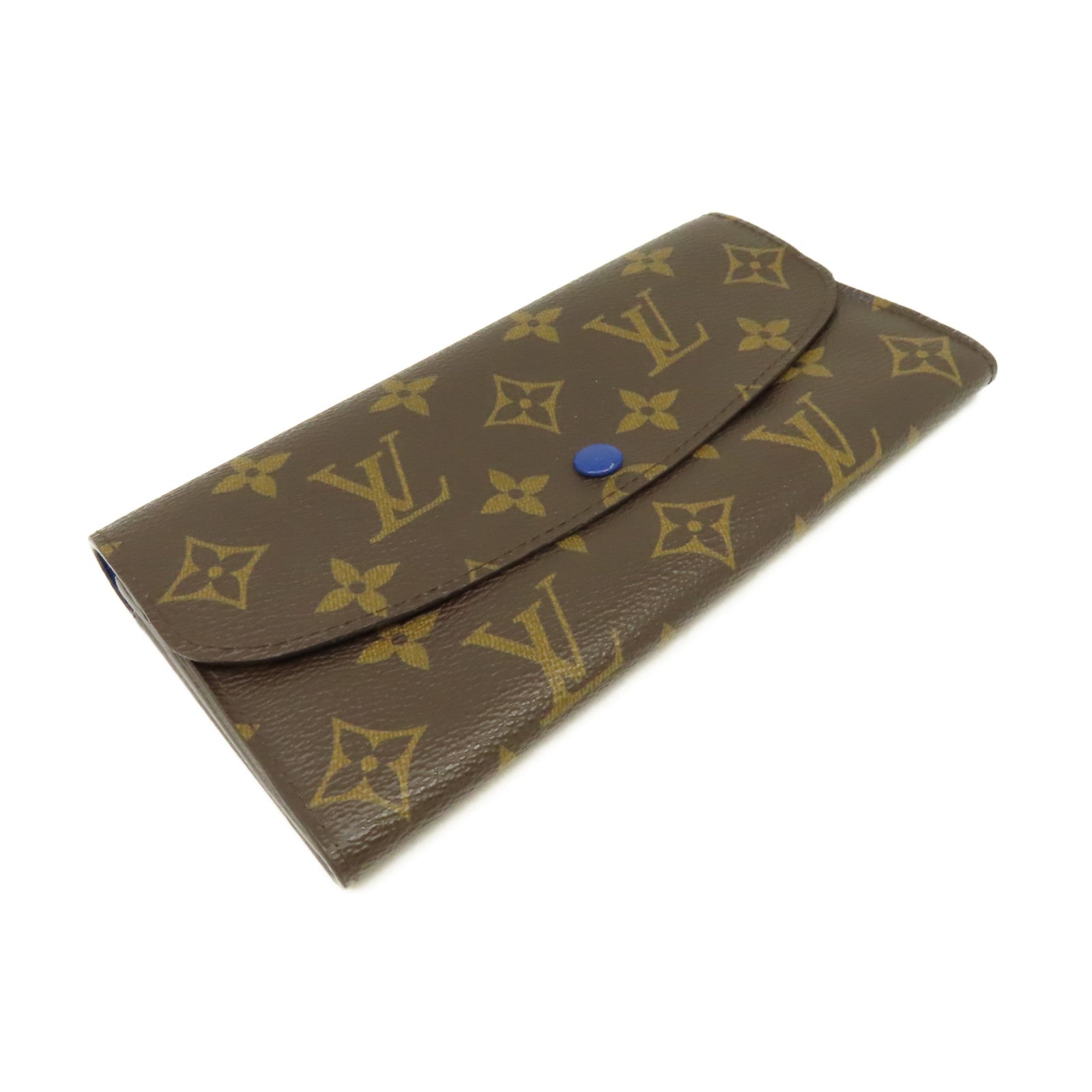 LOUIS VUITTON Monogram Emilie Long Wallet長錢包啡色/藍色