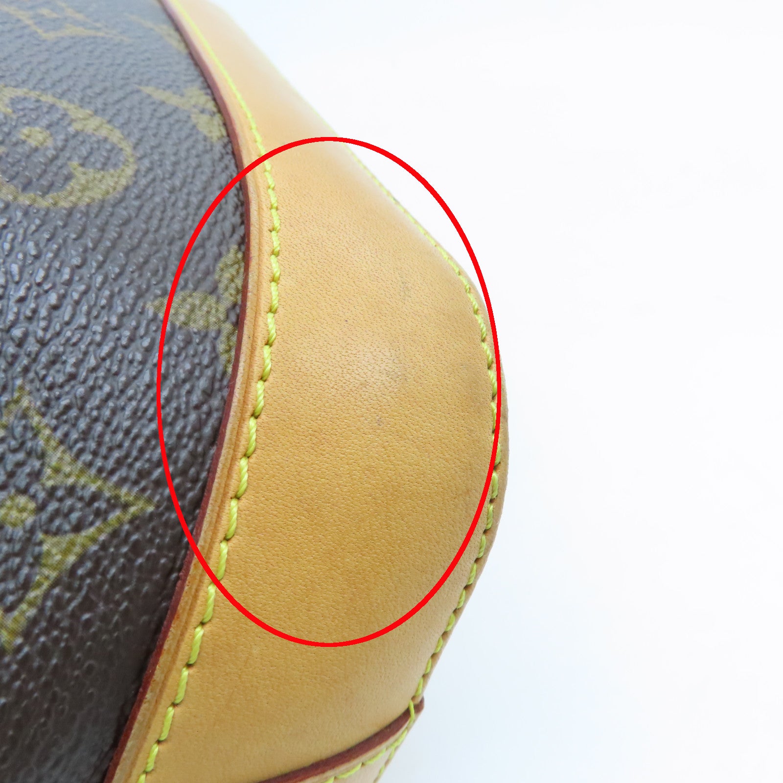 LOUIS VUITTON Monogram Lockit gold buckle handle bag brown