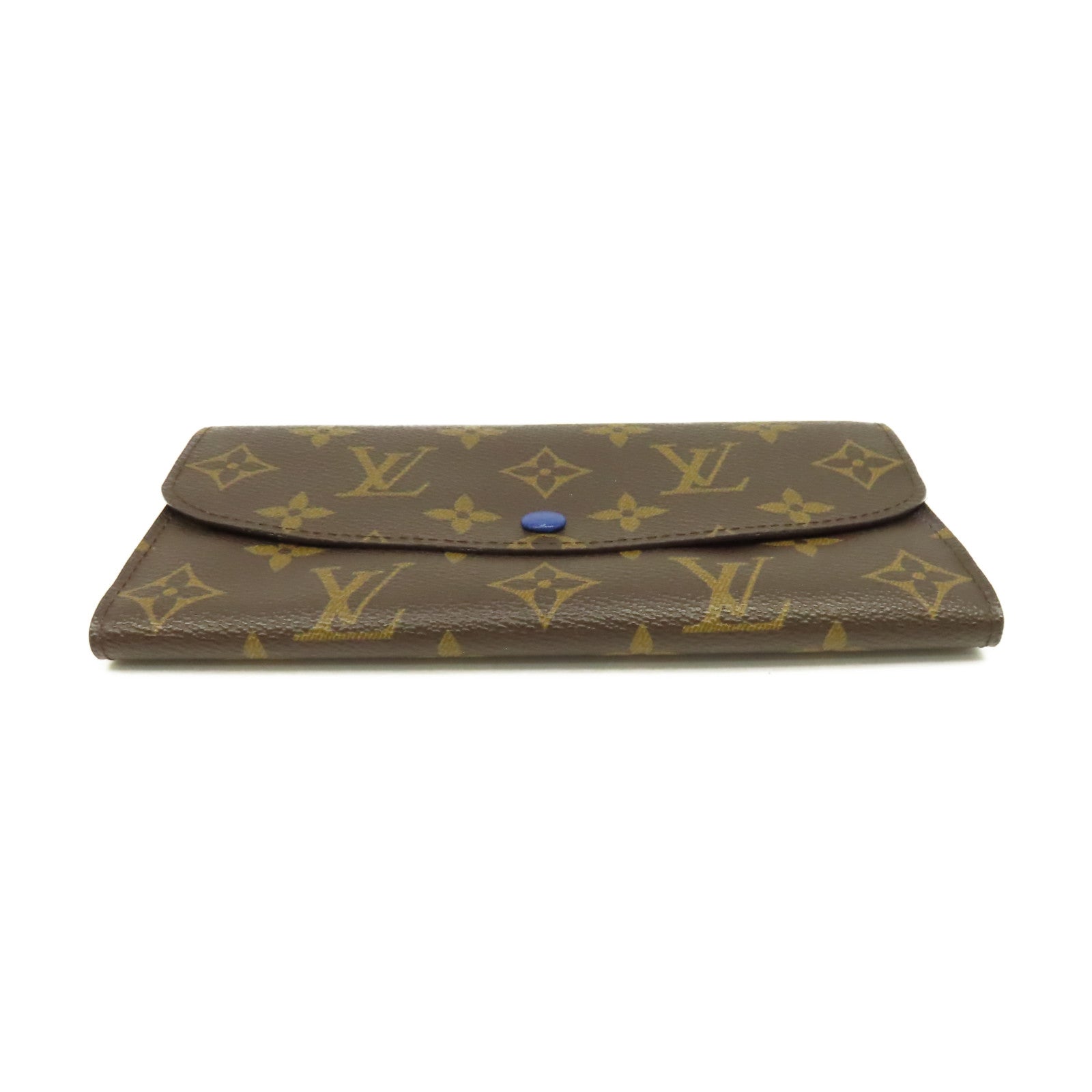 LOUIS VUITTON Monogram Emilie Long Wallet長錢包啡色/藍色