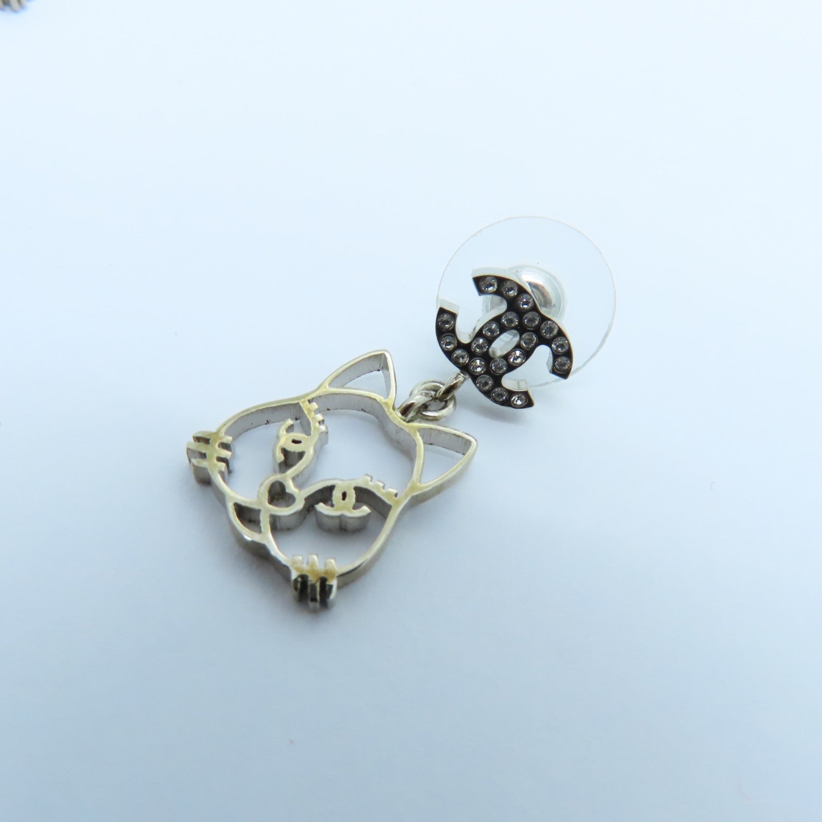 CHANEL 金属Earrings耳环银色