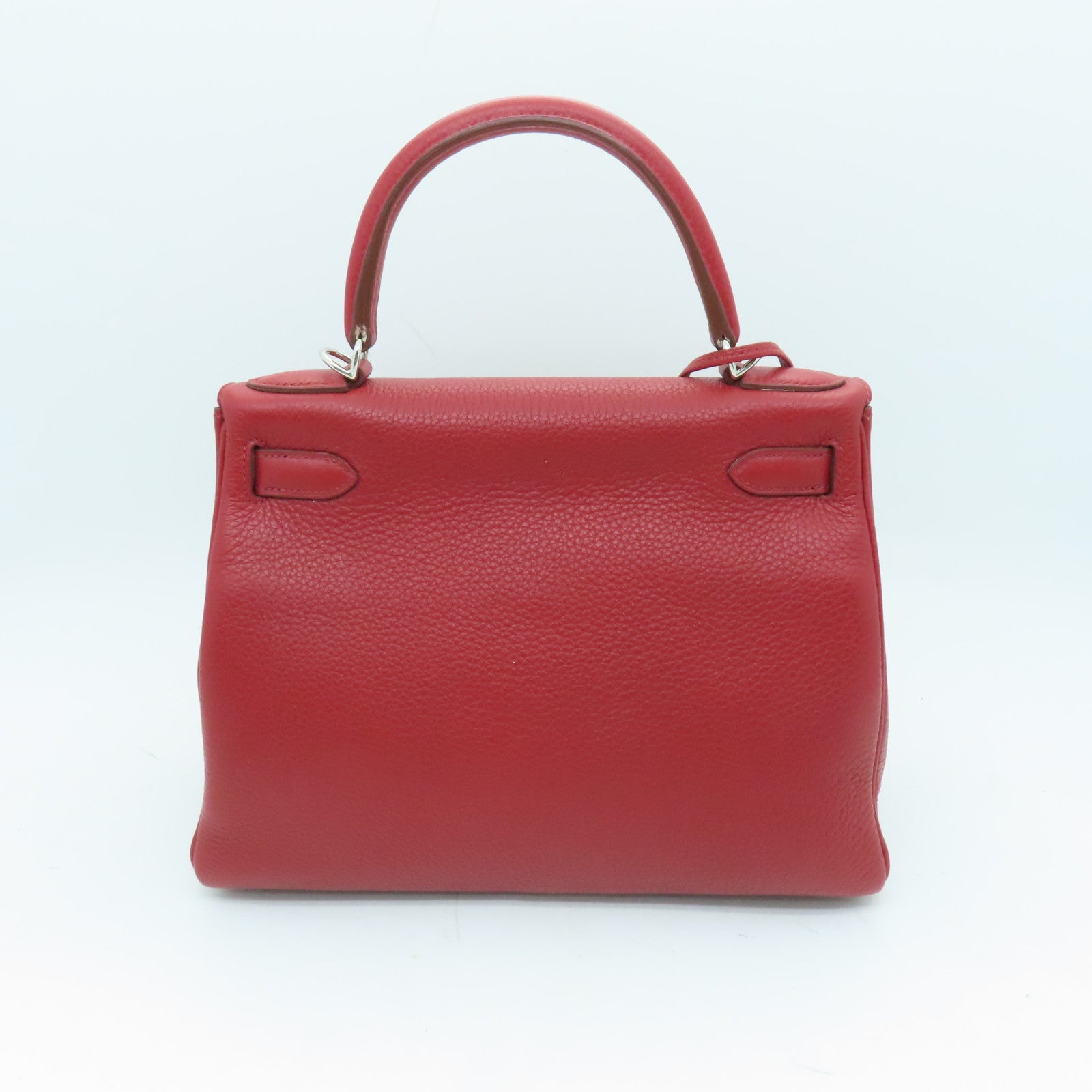 HERMES 【激減優惠】Clemence皮革Kelly 28手挽袋Rouge紅色