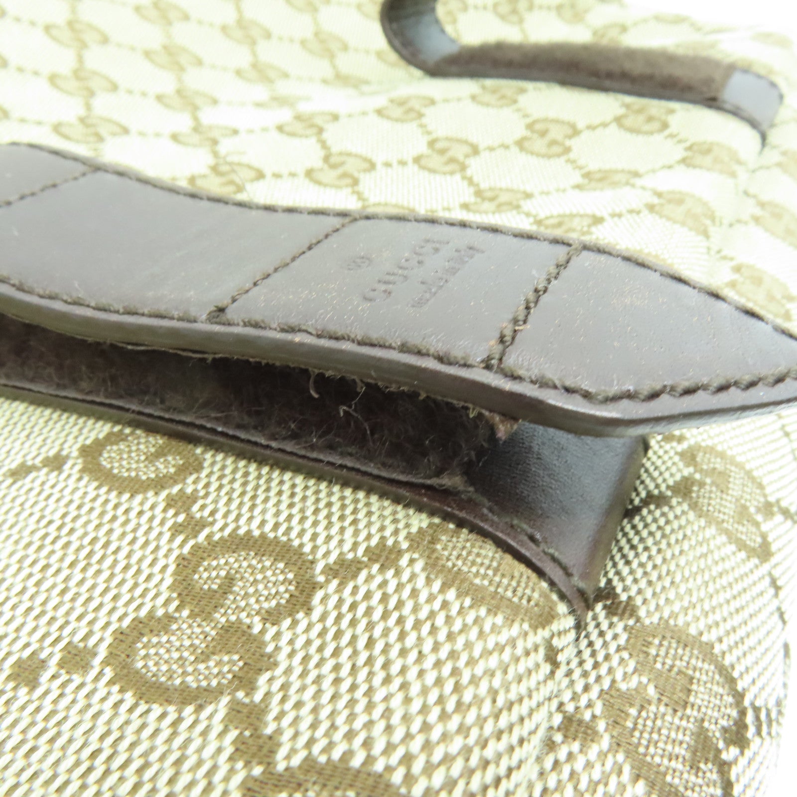 GUCCI 帆布Shoulder Bag銀扣肩背袋啡色