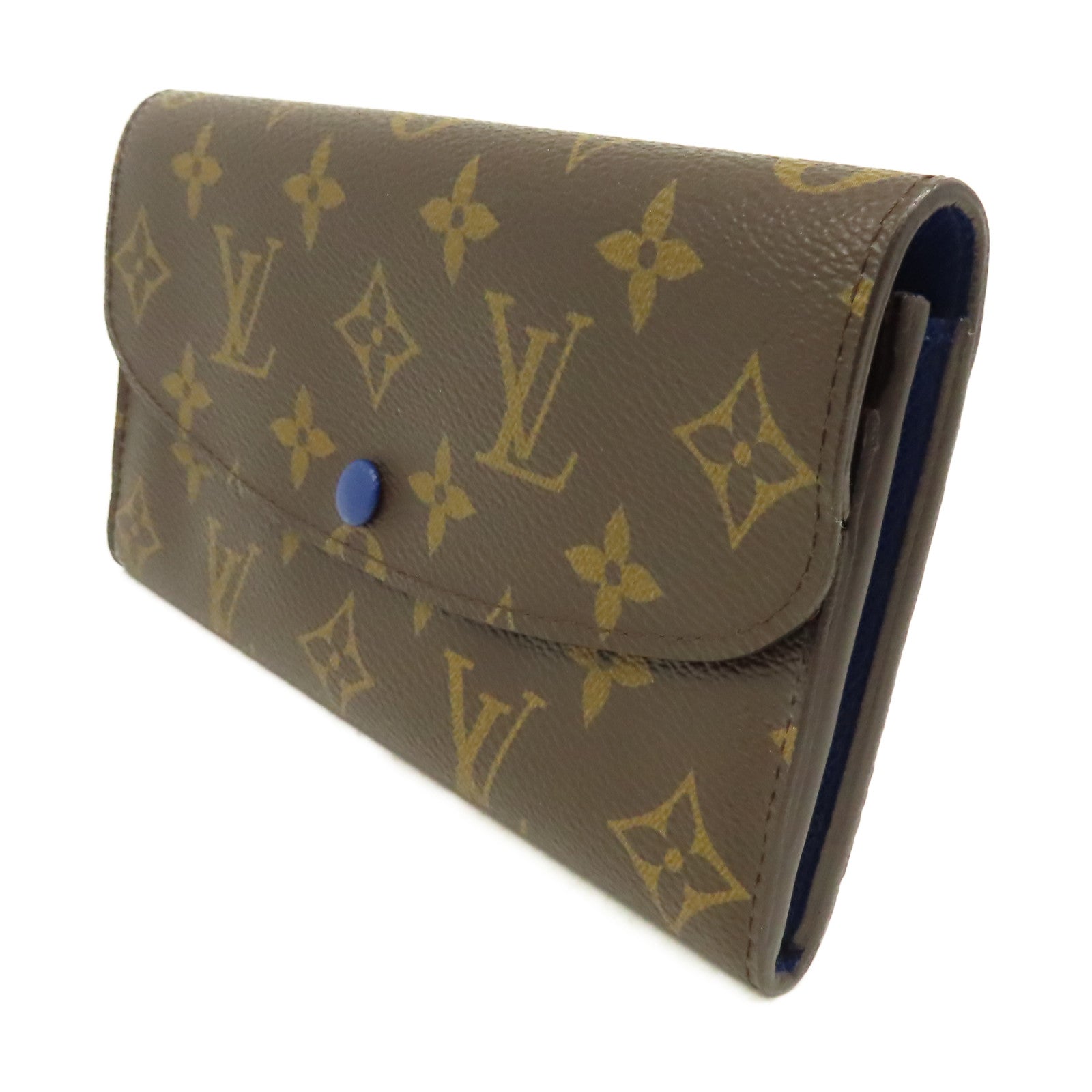 LOUIS VUITTON Monogram Emilie Long Wallet長錢包啡色/藍色